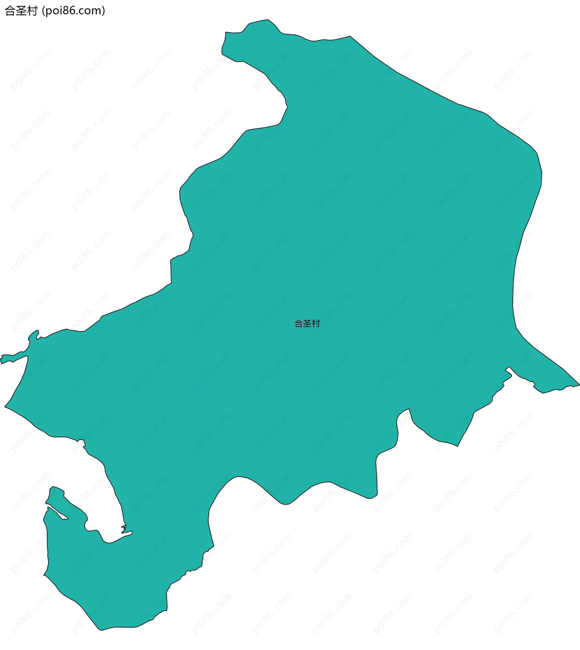 合圣村边界地图