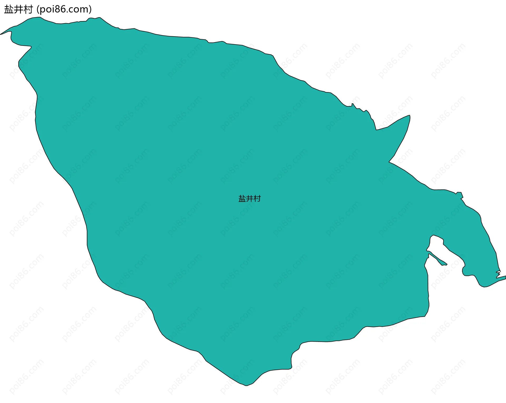 盐井村边界地图