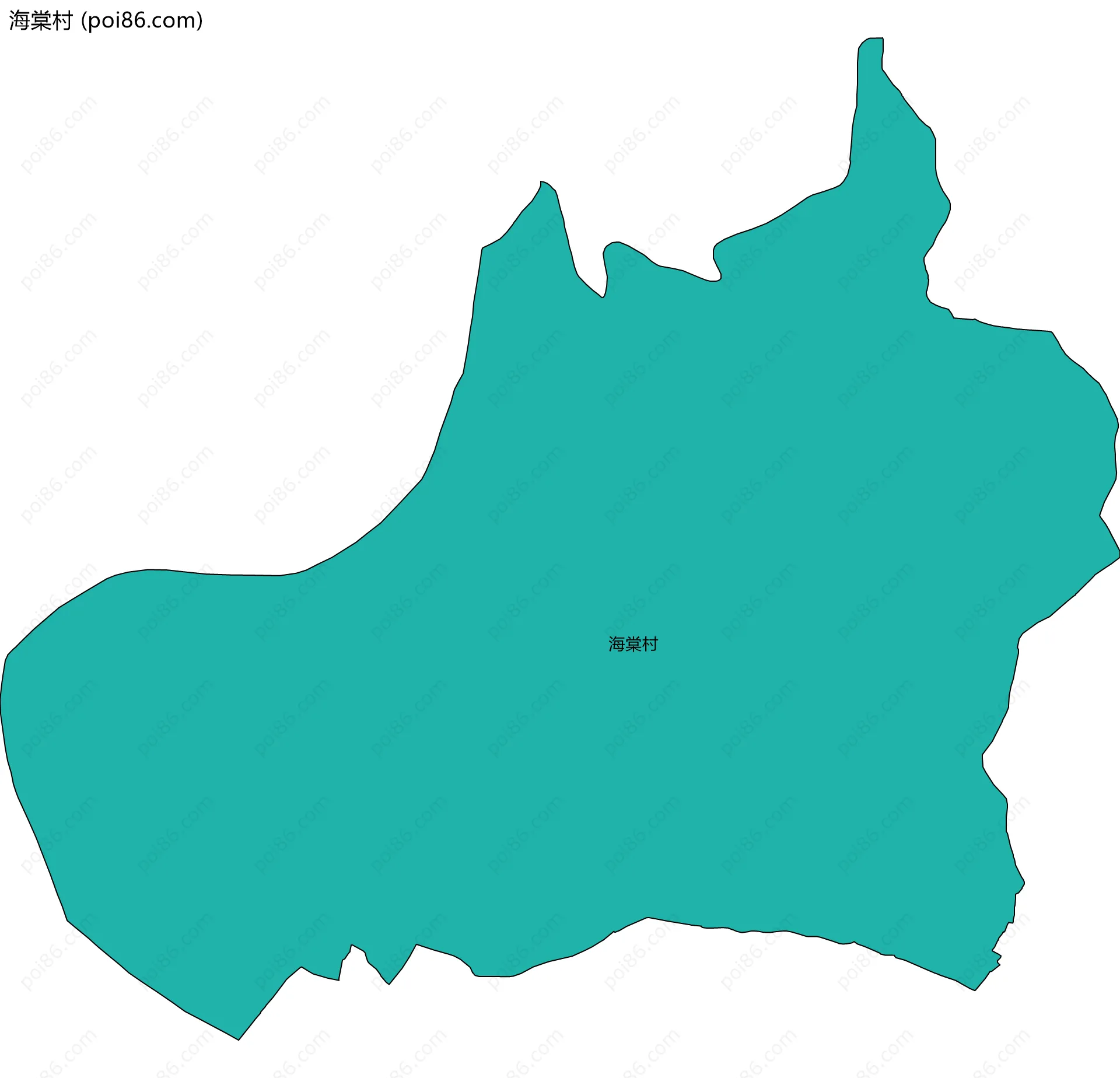 海棠村边界地图