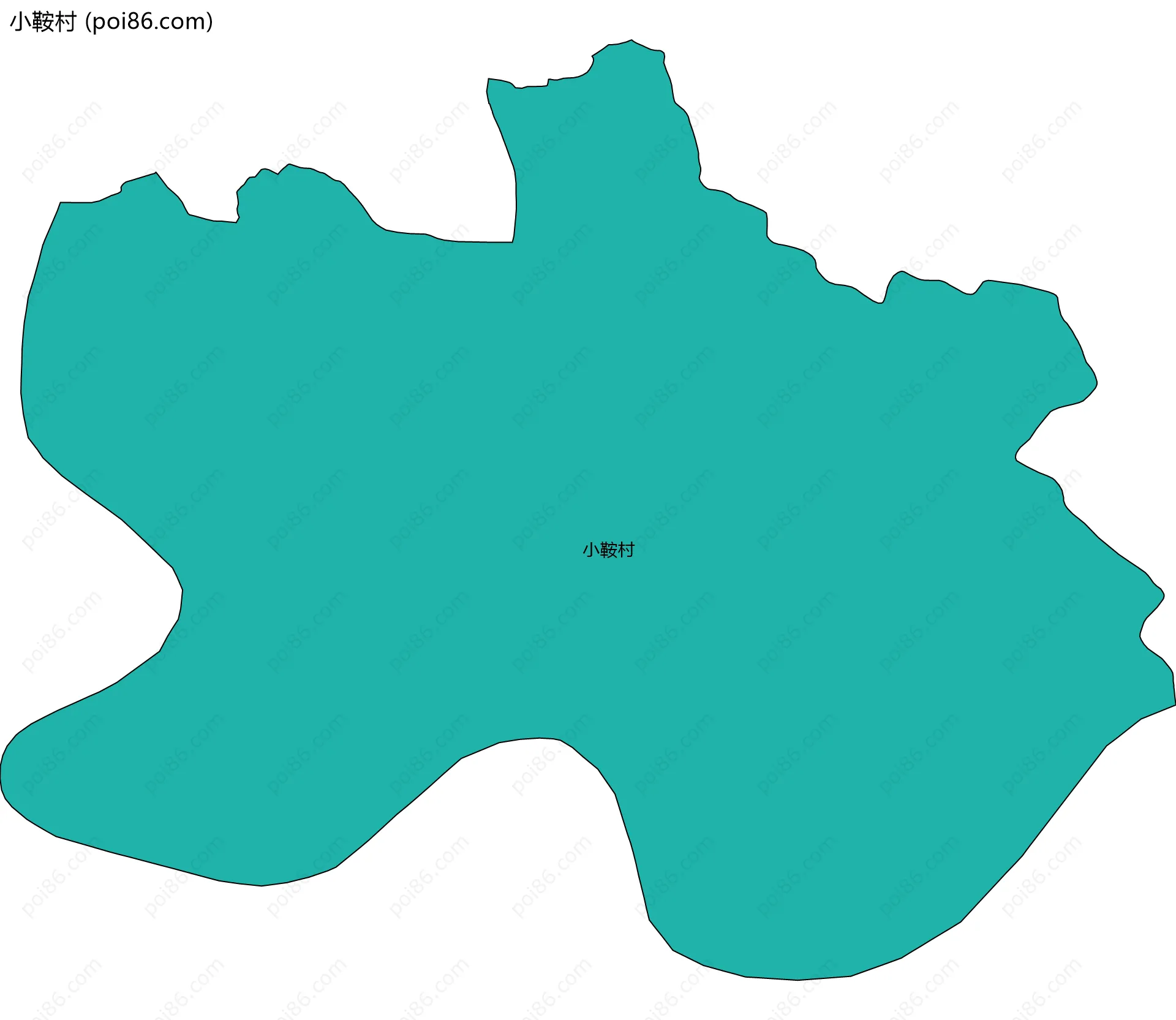 小鞍村边界地图