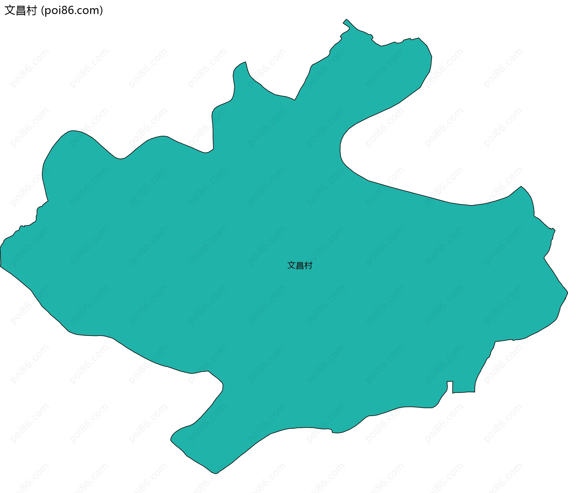 文昌村边界地图