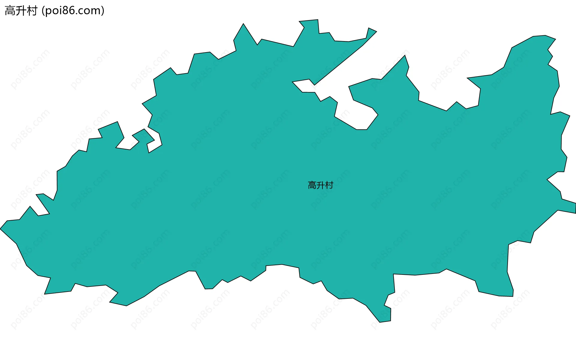 高升村边界地图