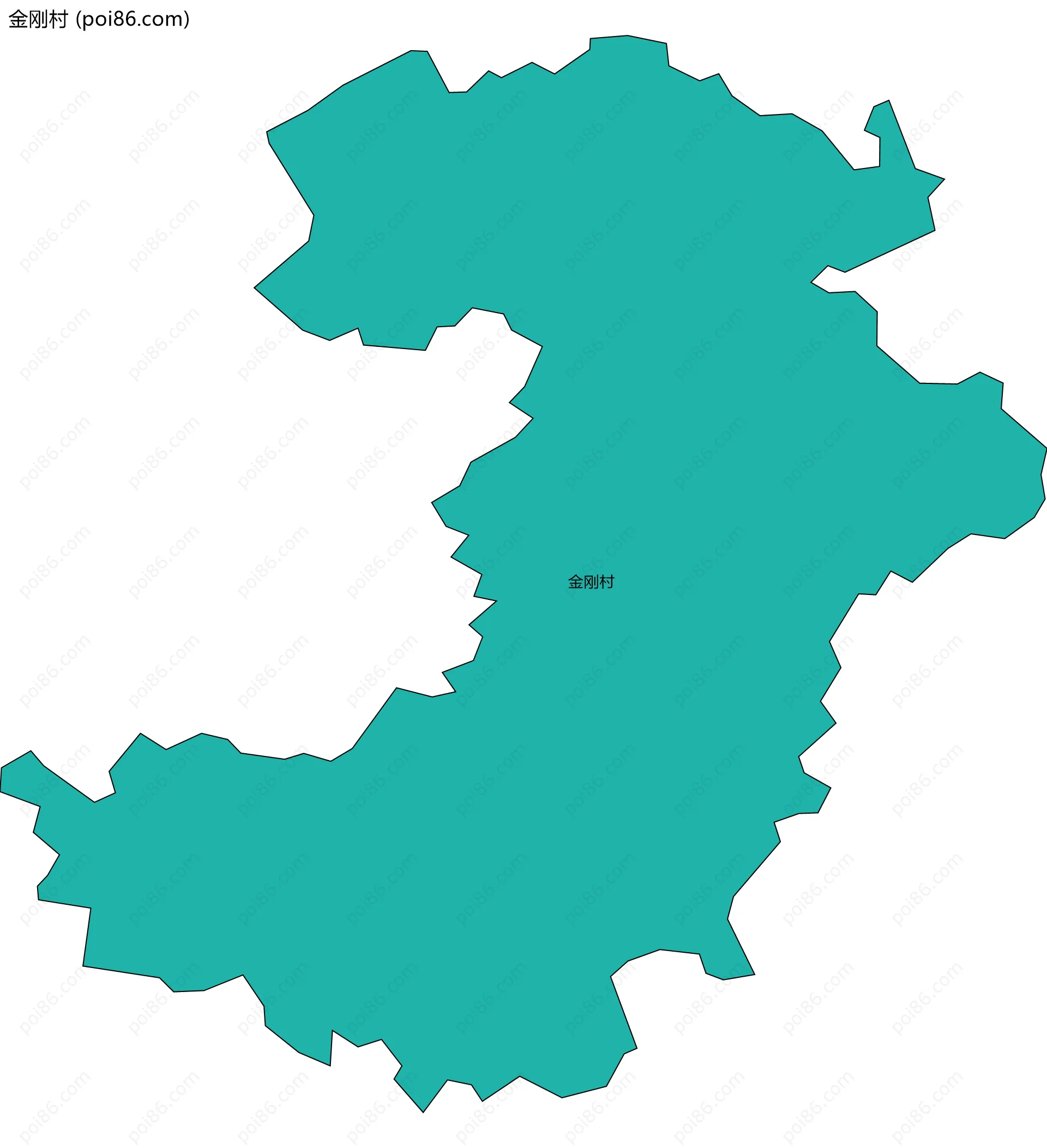 金刚村边界地图