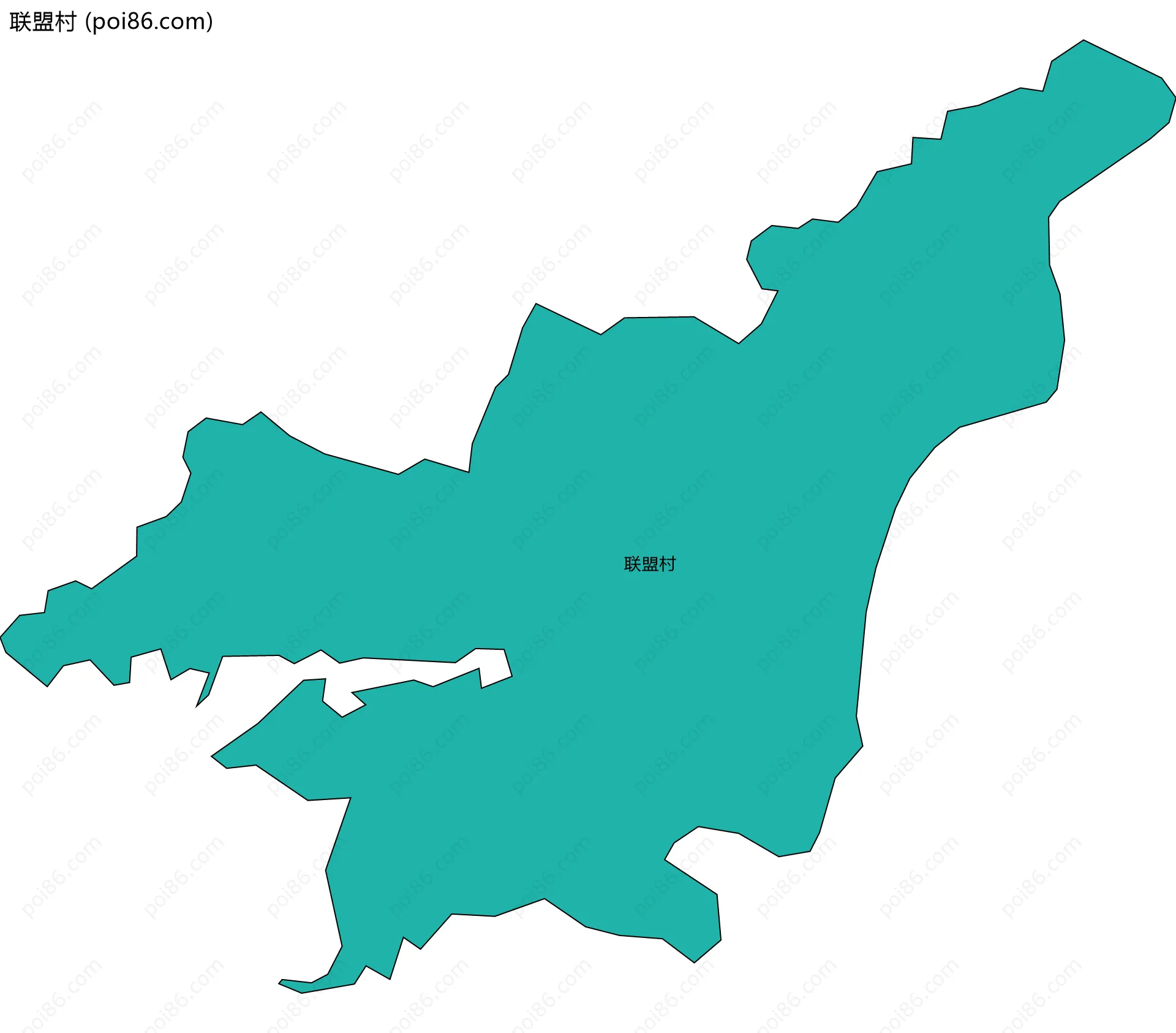 联盟村边界地图