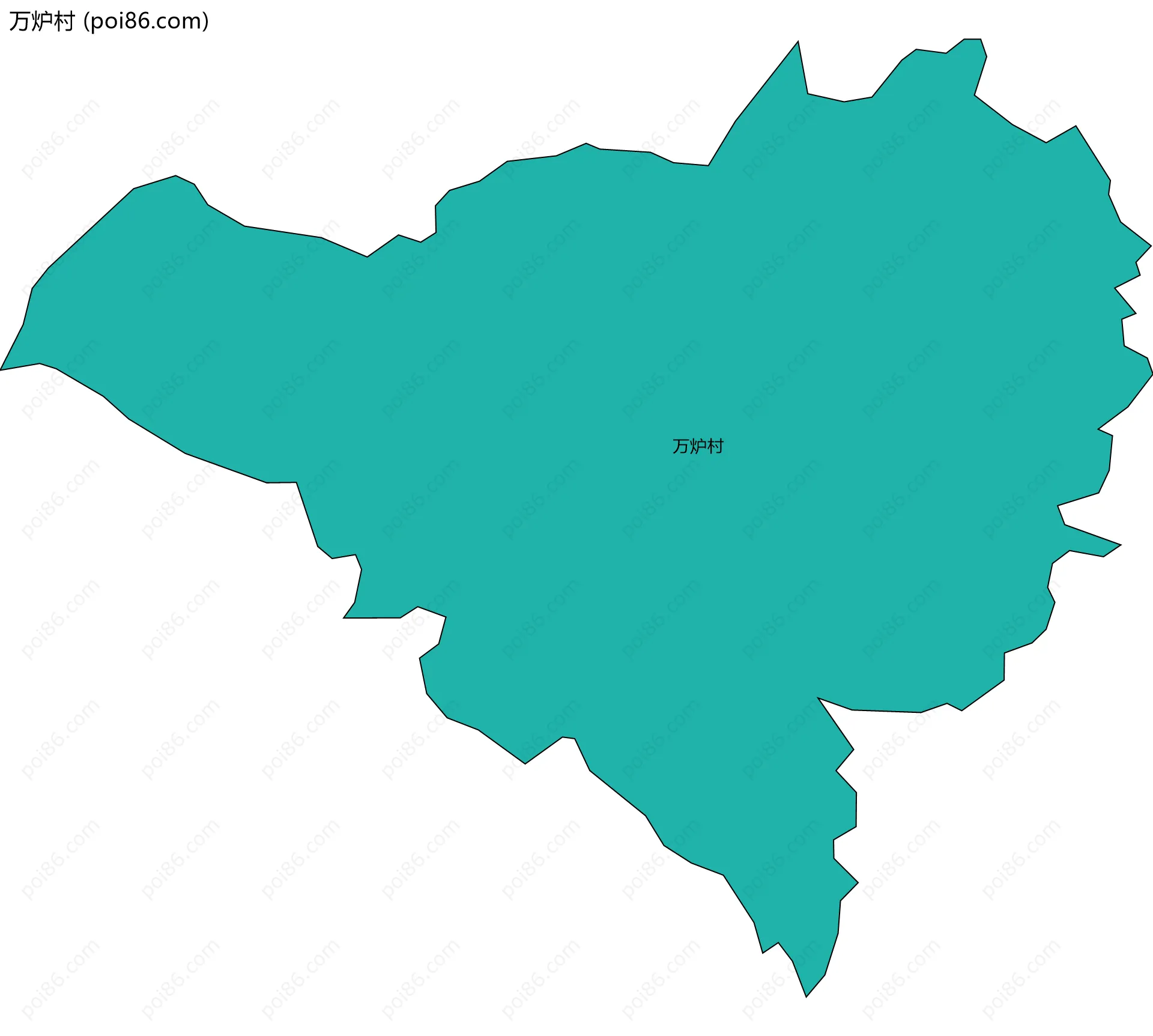 万炉村边界地图