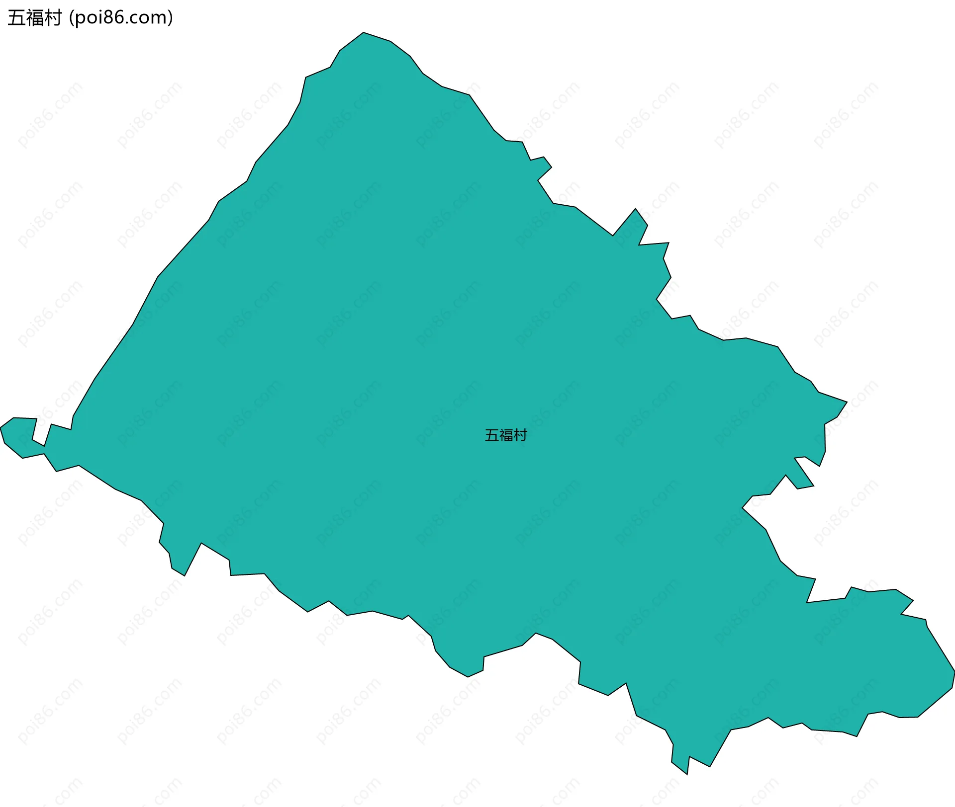 五福村边界地图