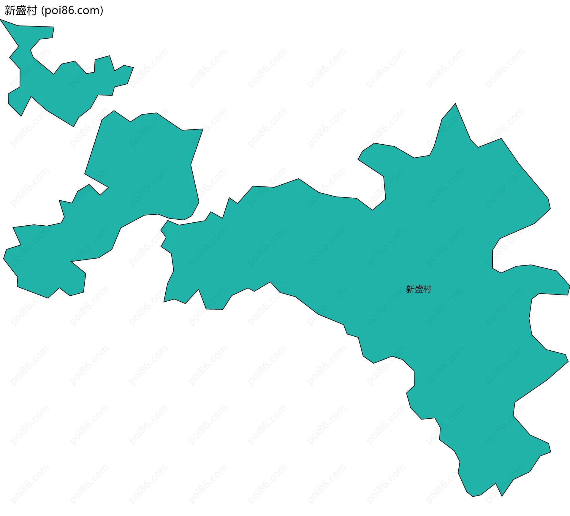 新盛村边界地图