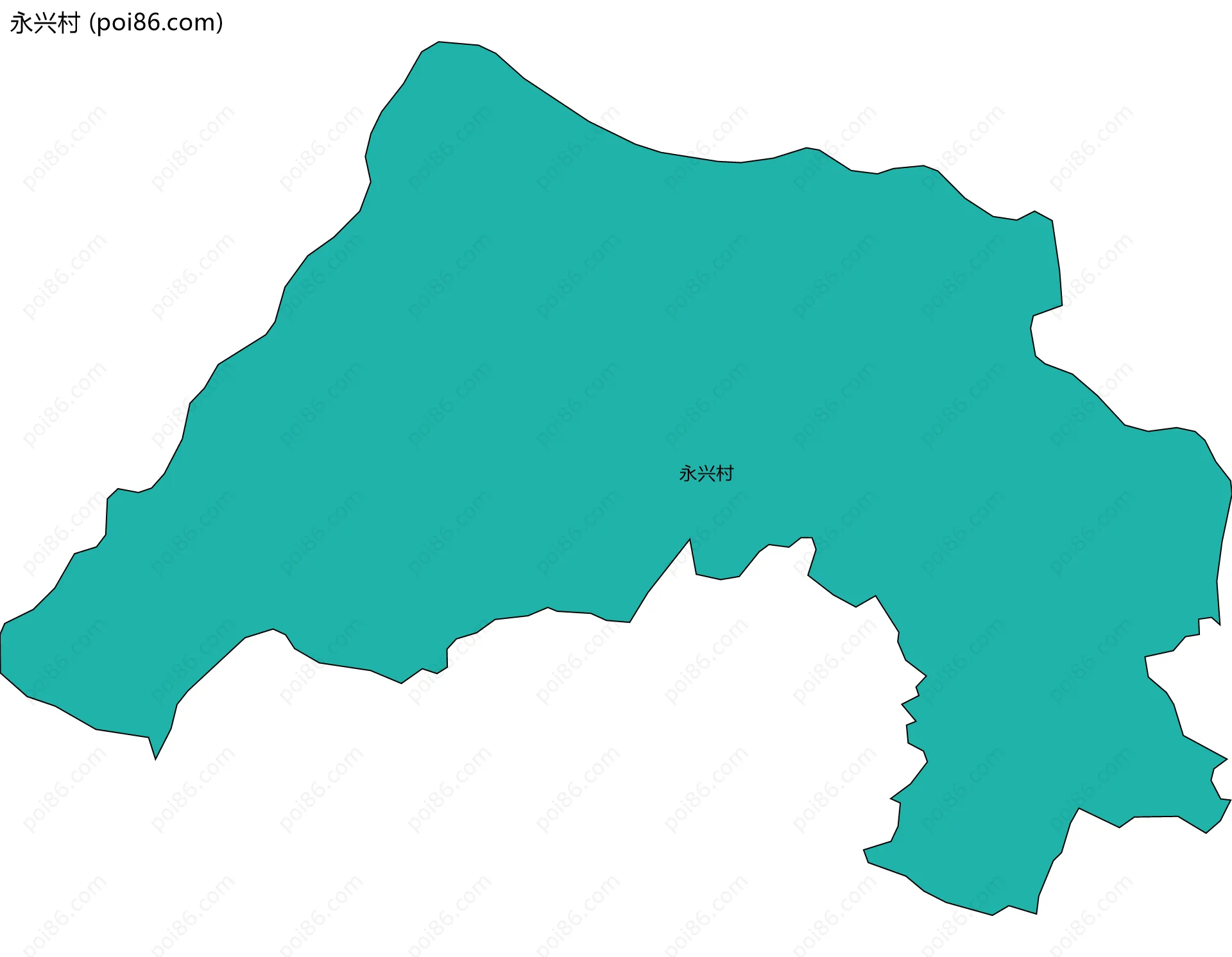 永兴村边界地图