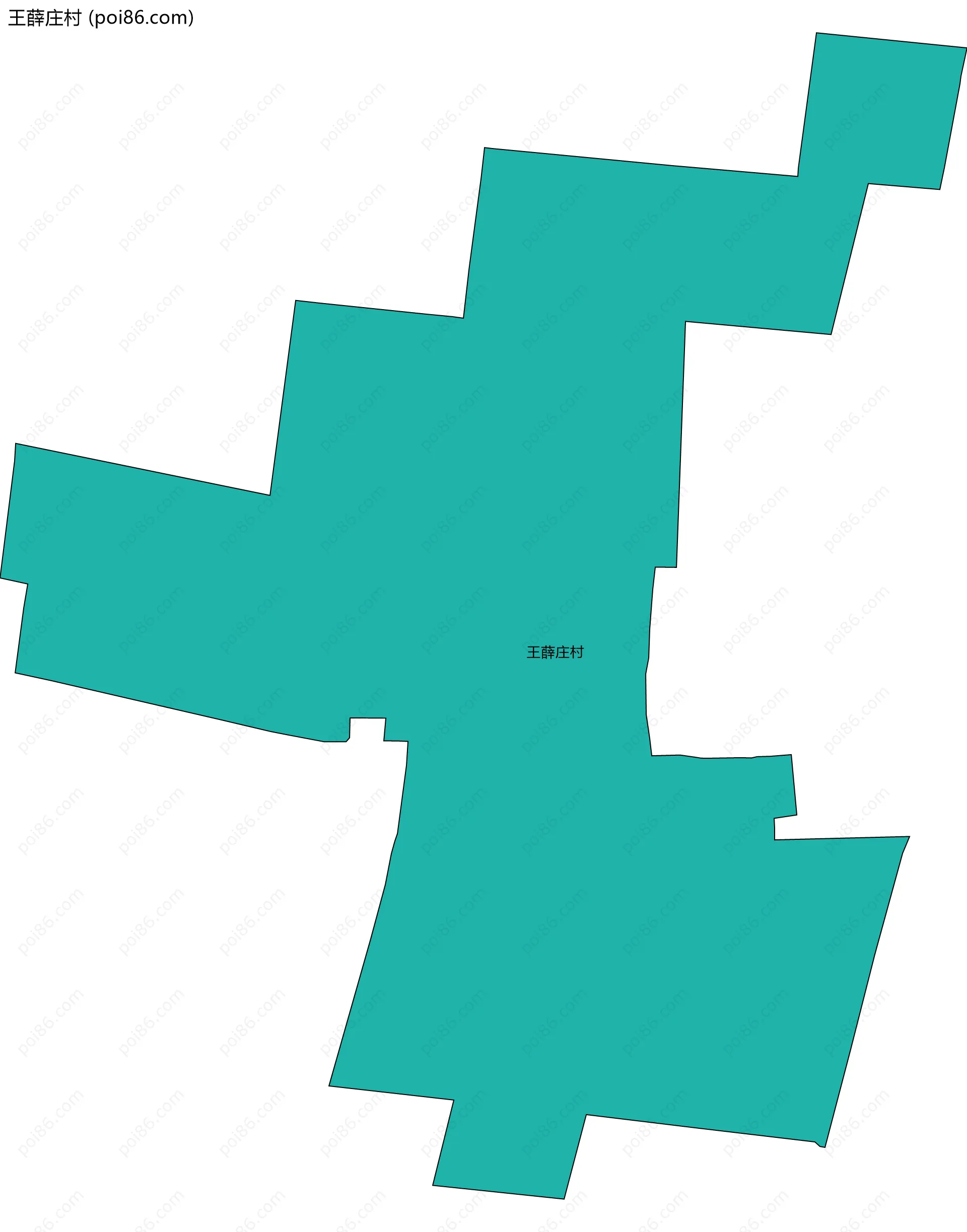 王薛庄村边界地图