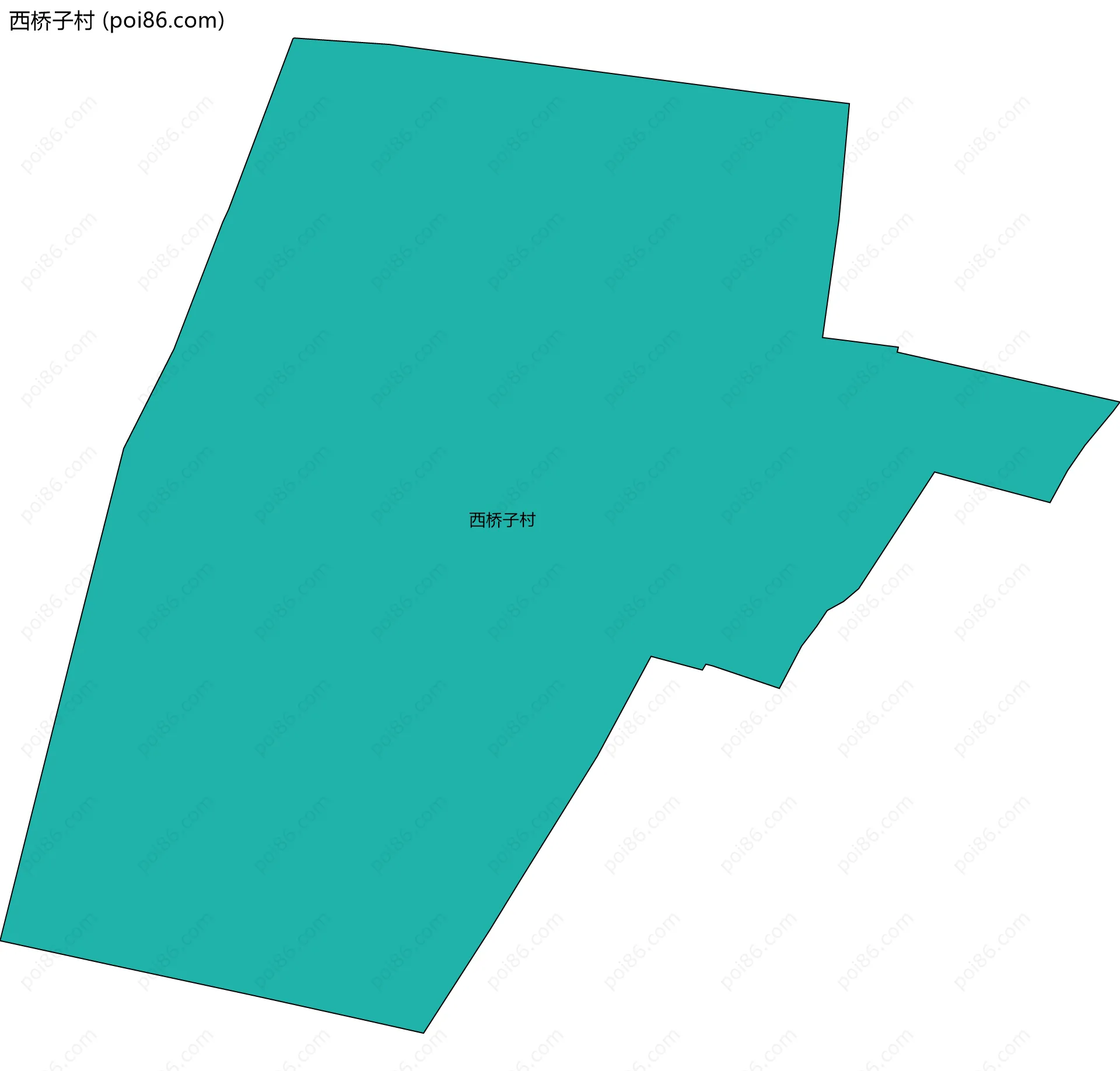 西桥子村边界地图