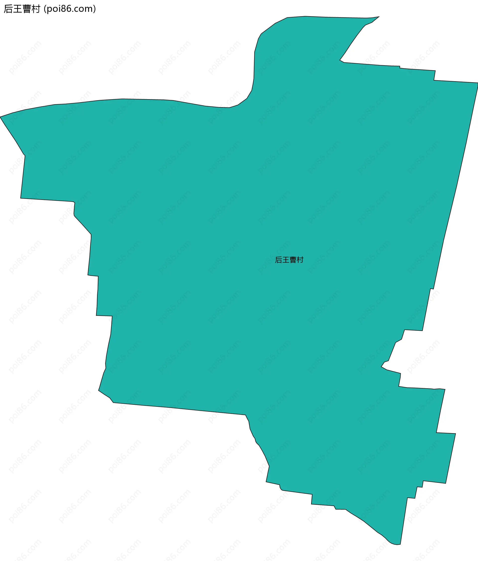 后王曹村边界地图
