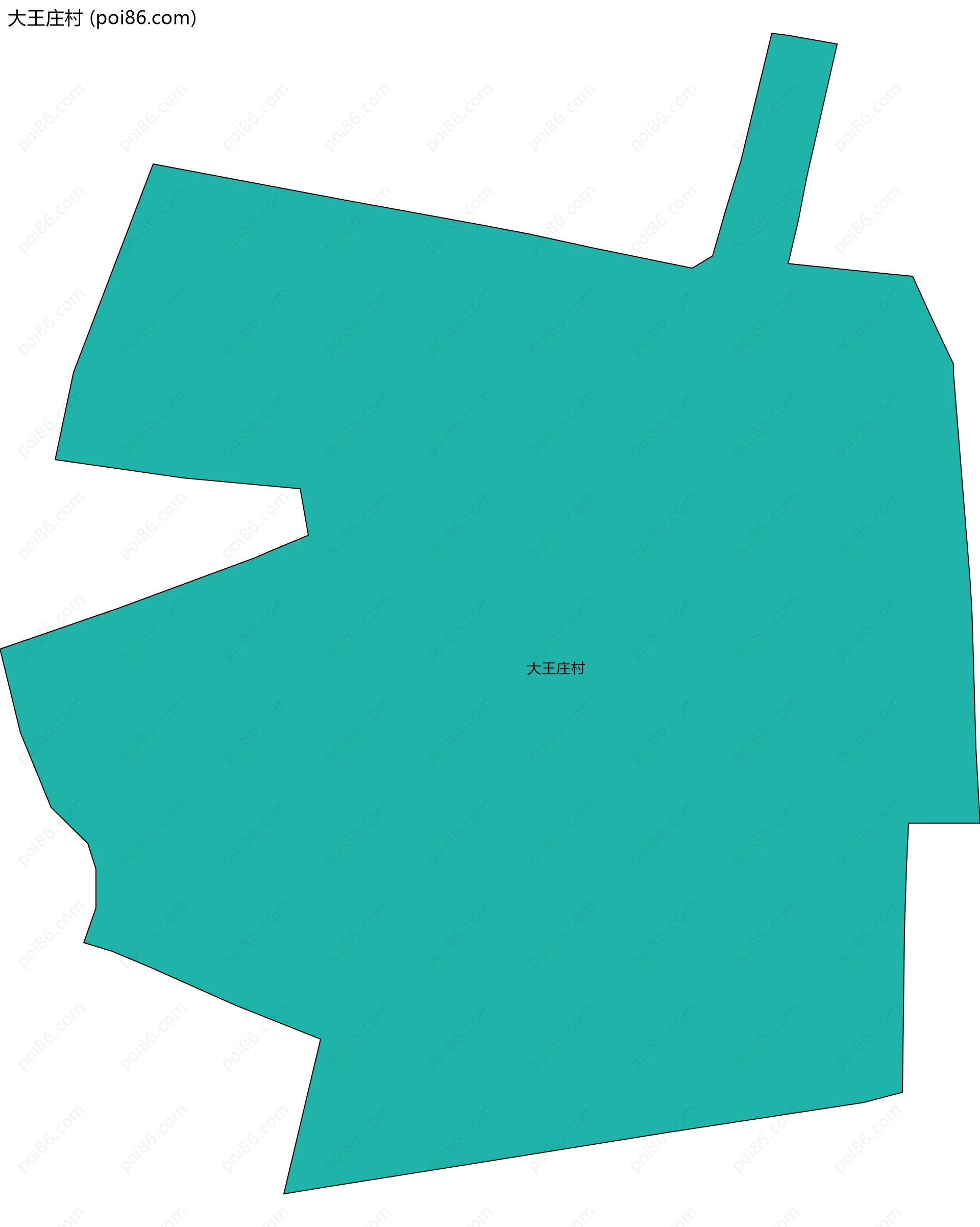 大王庄村边界地图