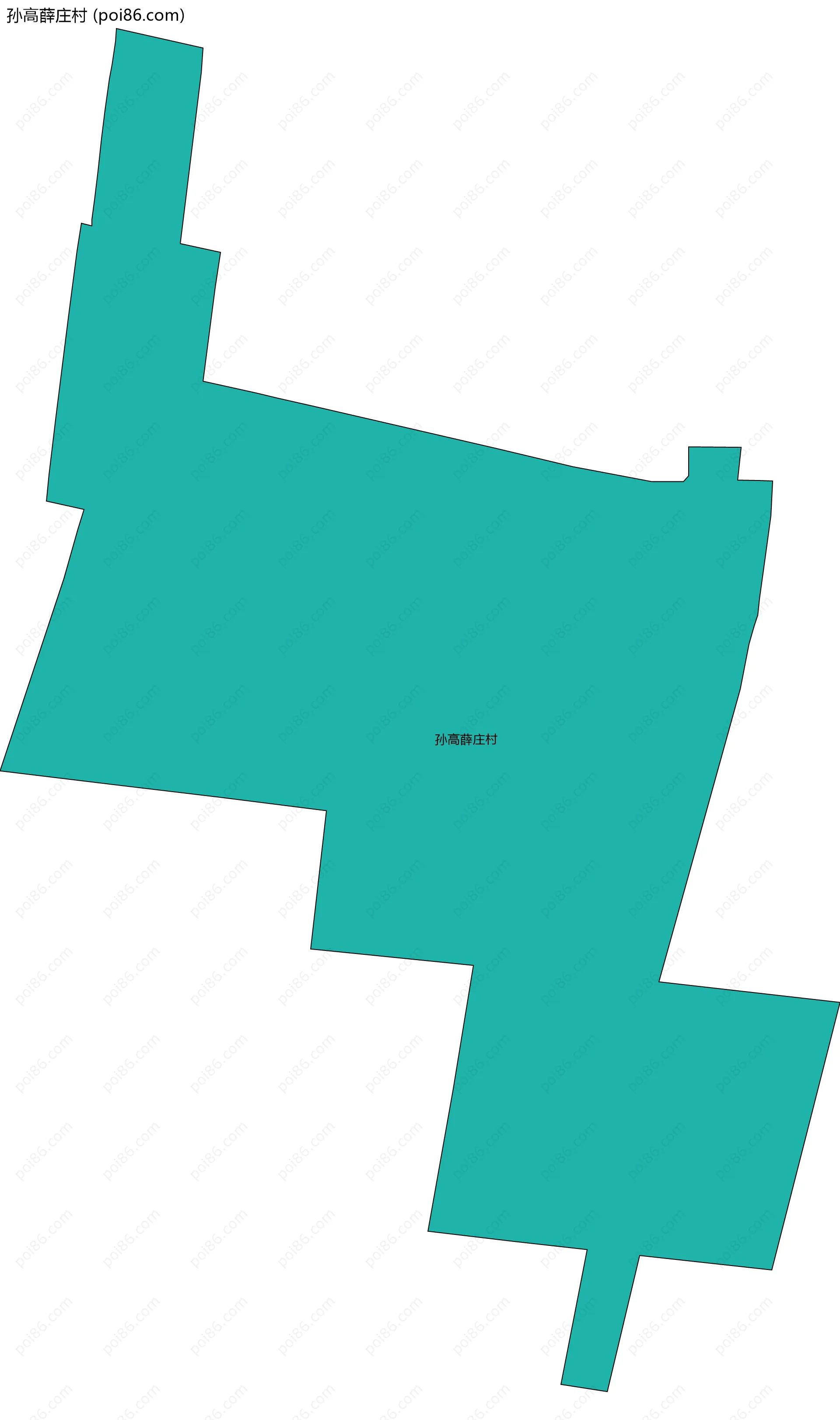 孙高薛庄村边界地图