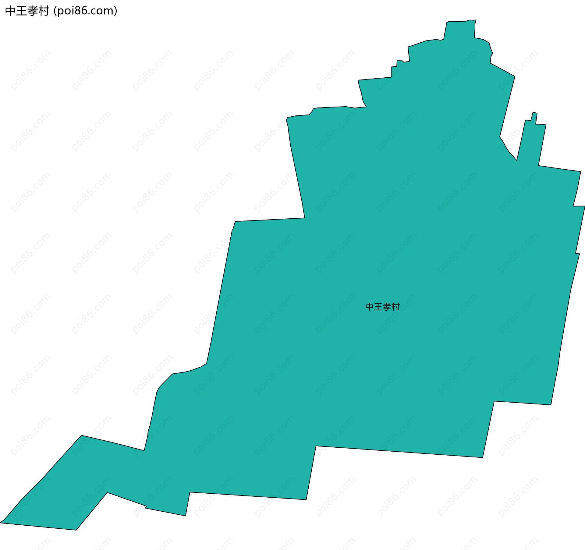 中王孝村边界地图