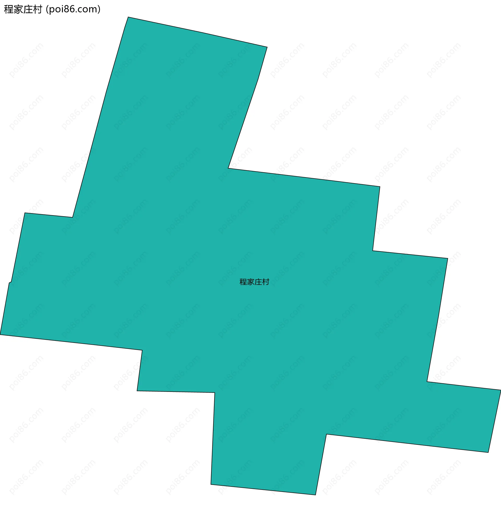 程家庄村边界地图