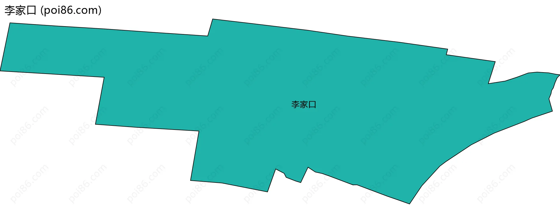 李家口边界地图