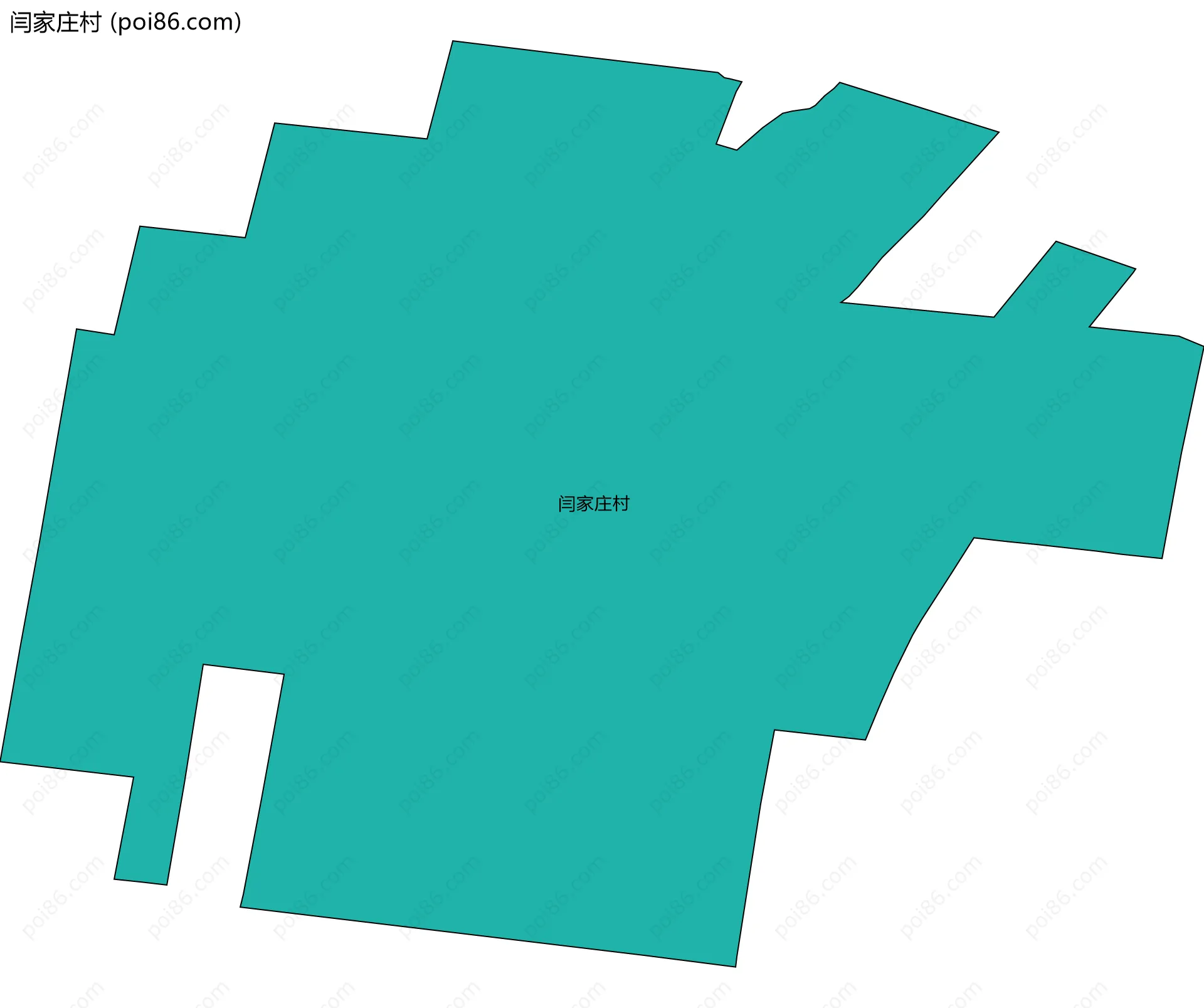 闫家庄村边界地图
