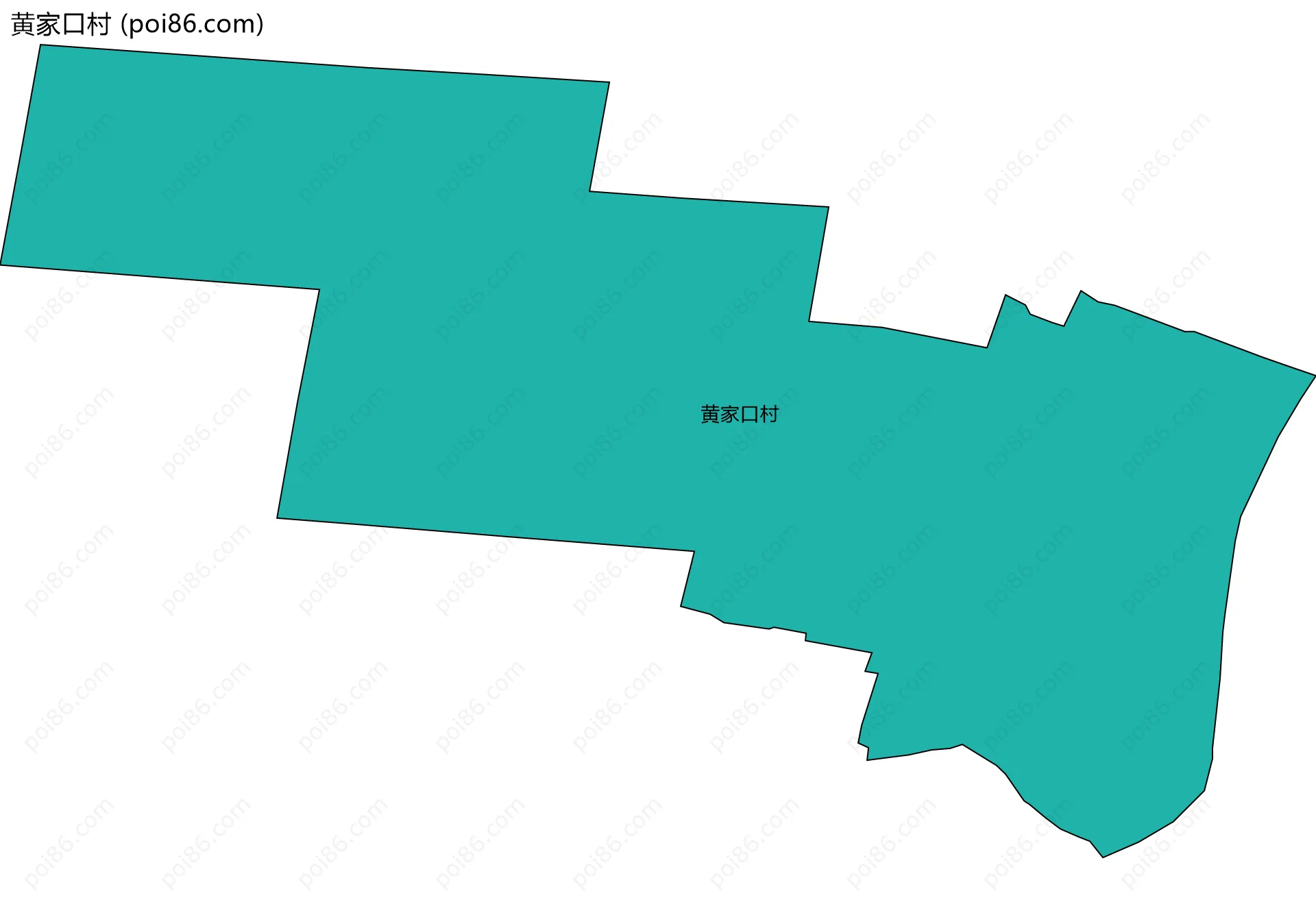 黄家口村边界地图