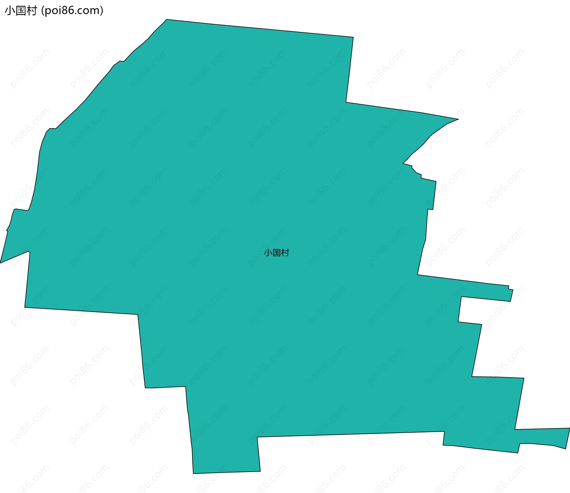 小国村边界地图