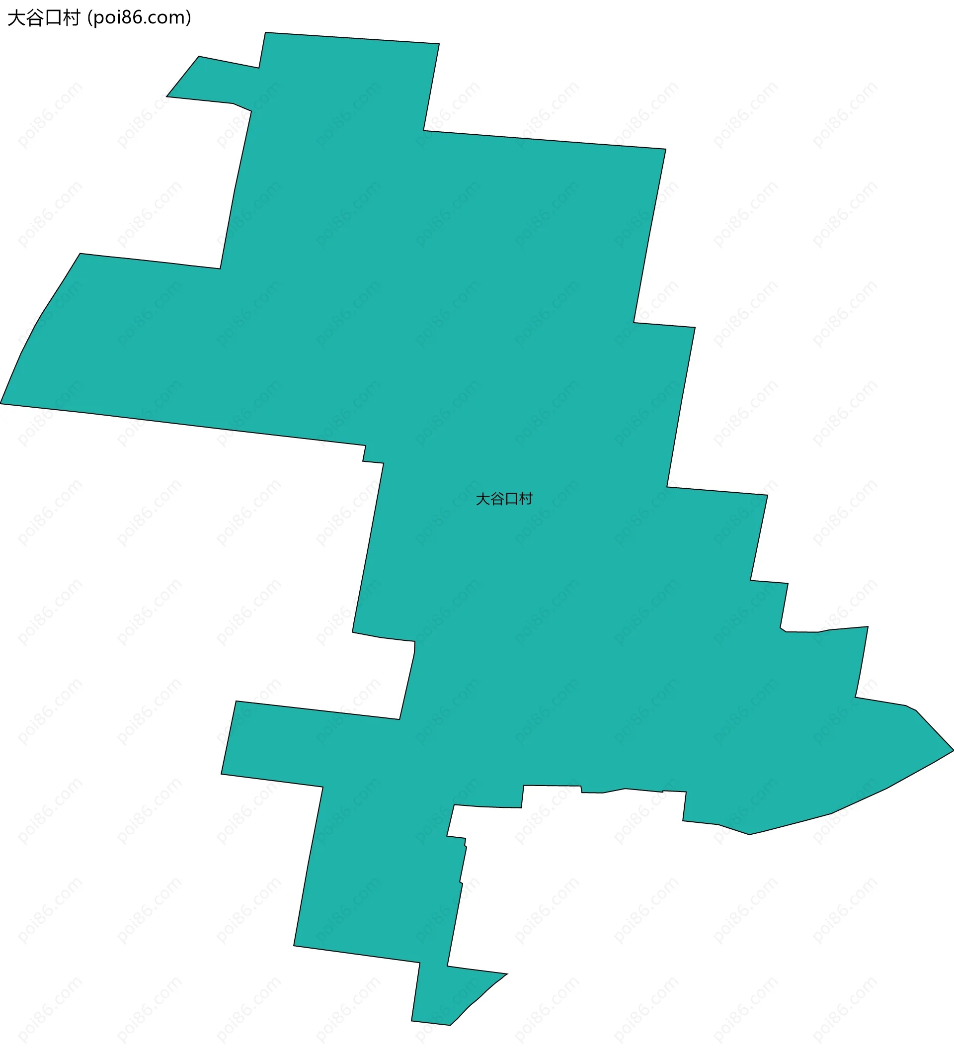 大谷口村边界地图