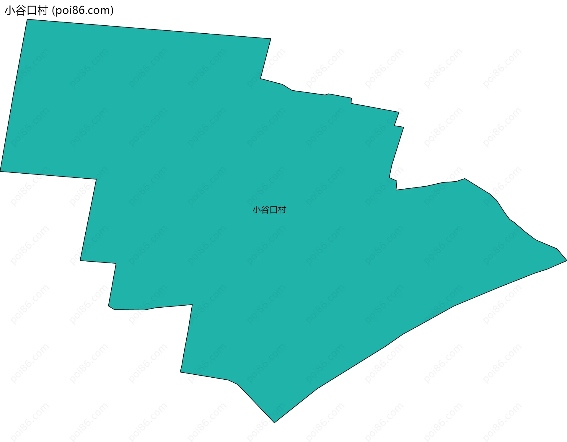 小谷口村边界地图