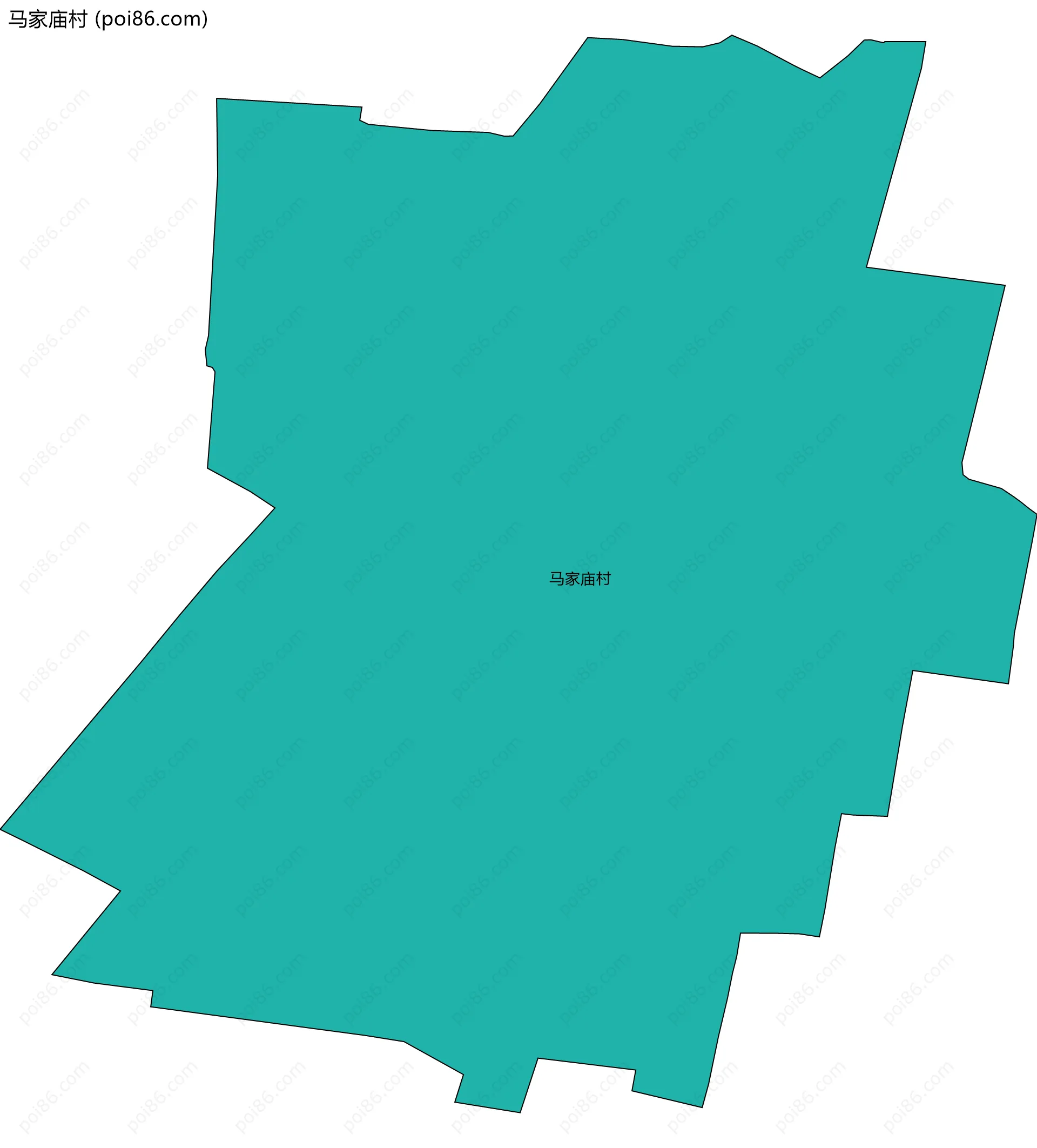 马家庙村边界地图