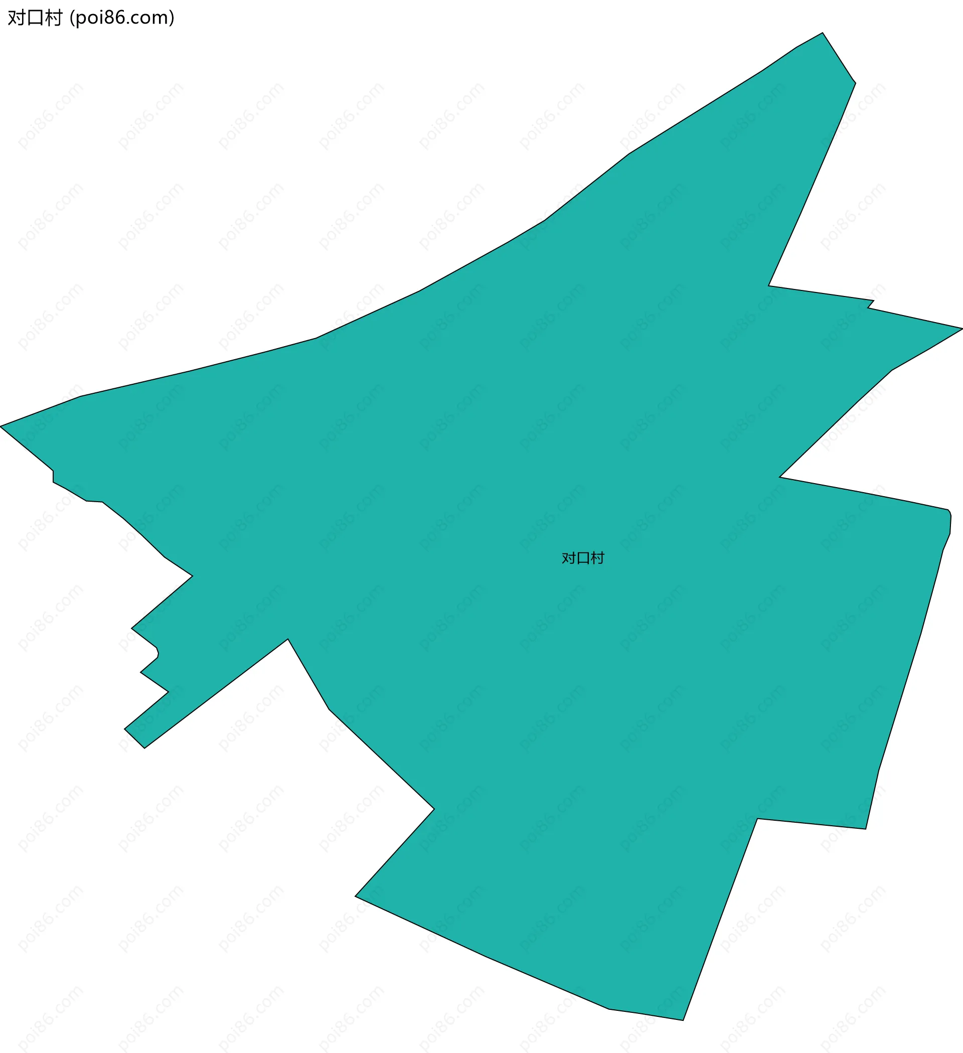 对口村边界地图