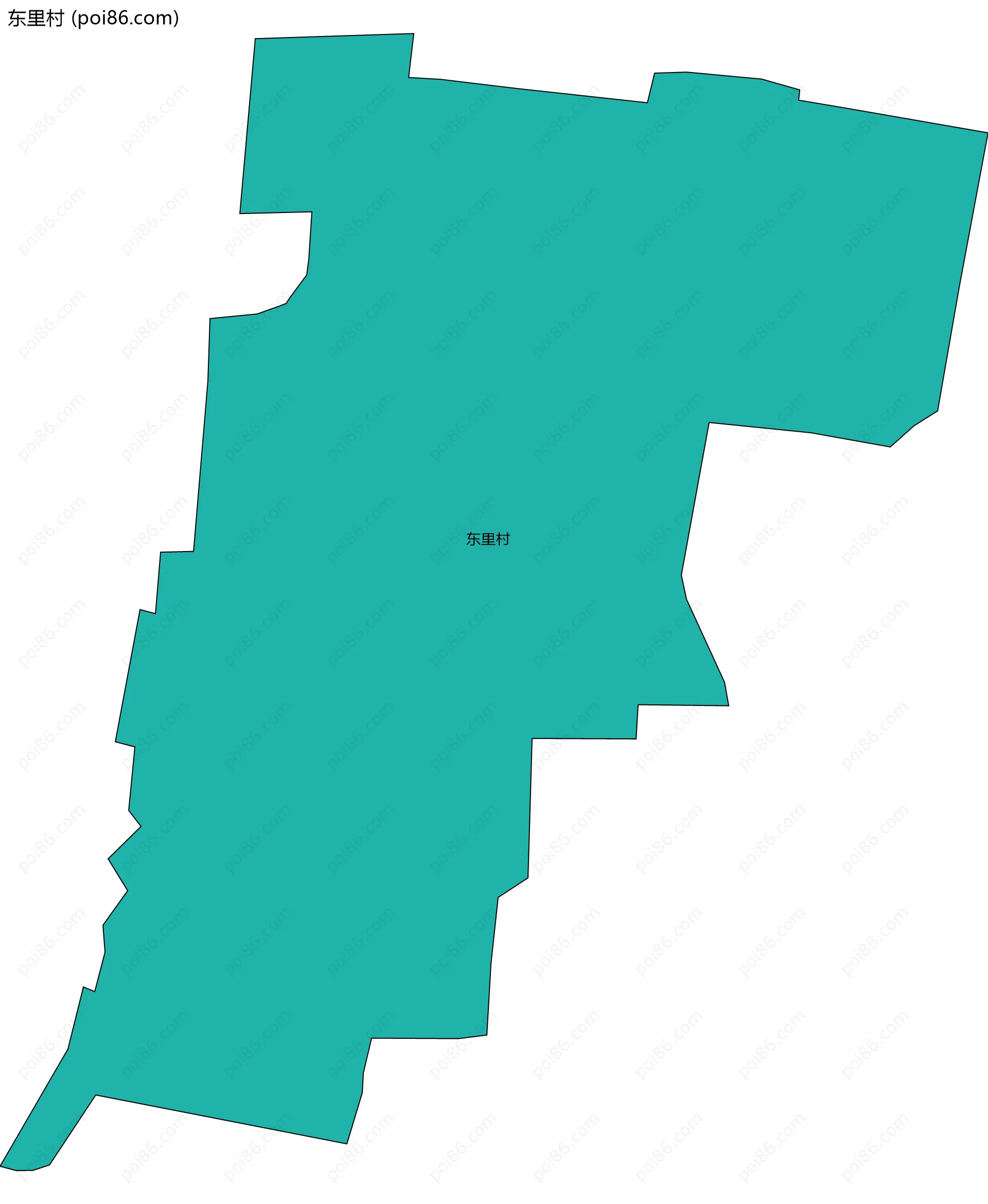 东里村边界地图