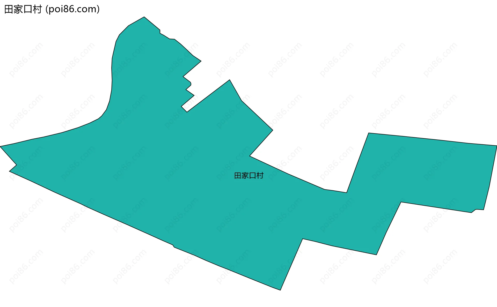 田家口村边界地图