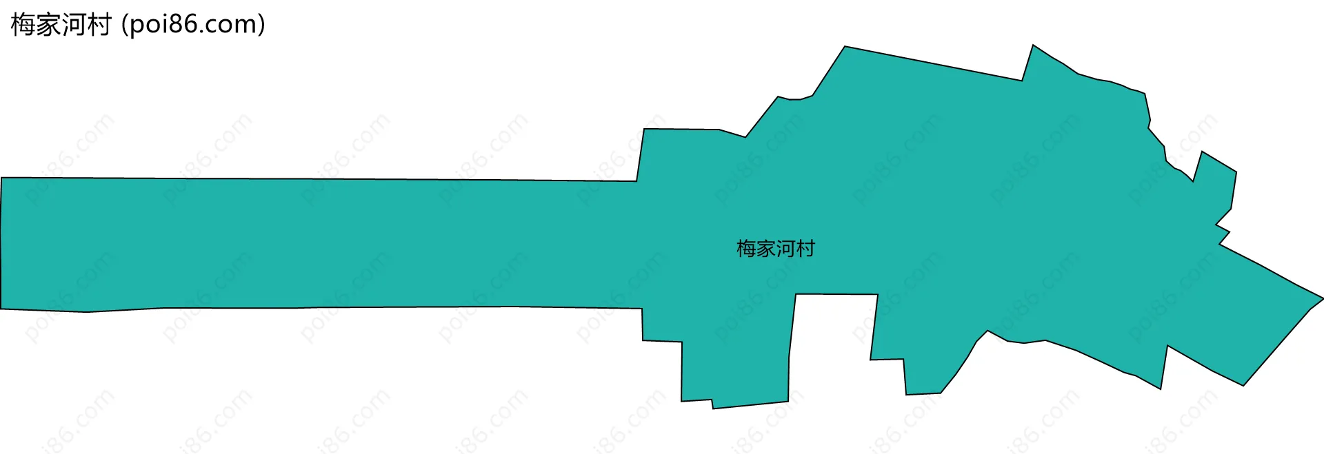 梅家河村边界地图