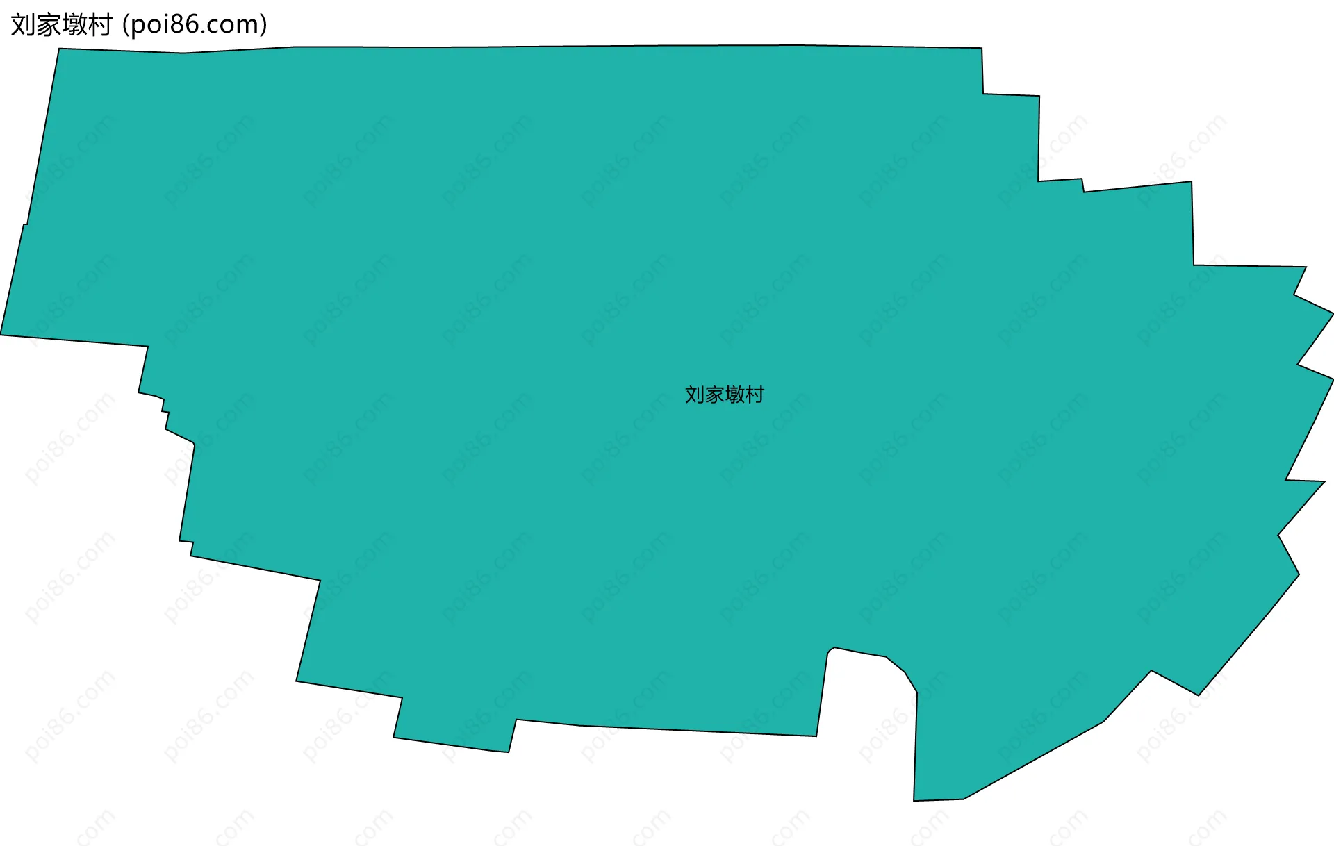 刘家墩村边界地图