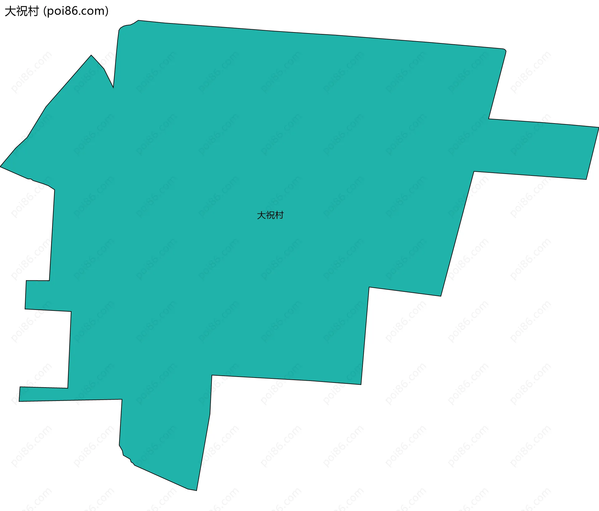 大祝村边界地图