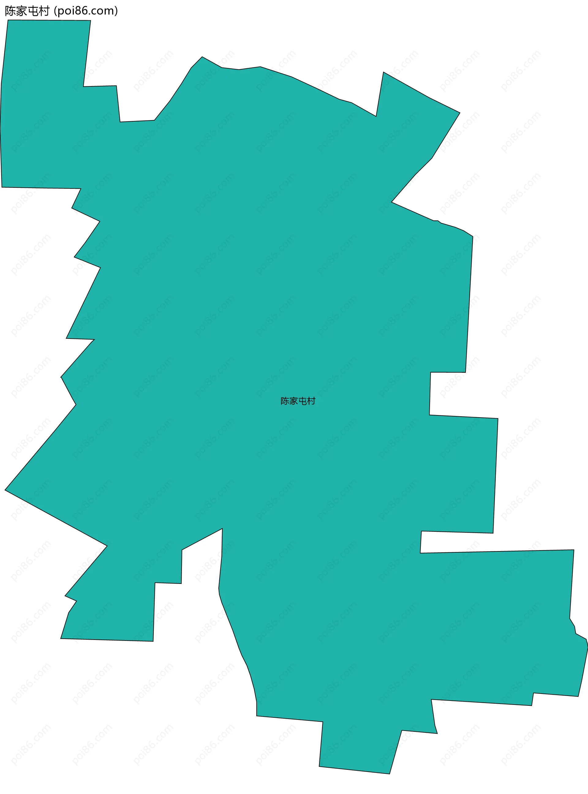 陈家屯村边界地图