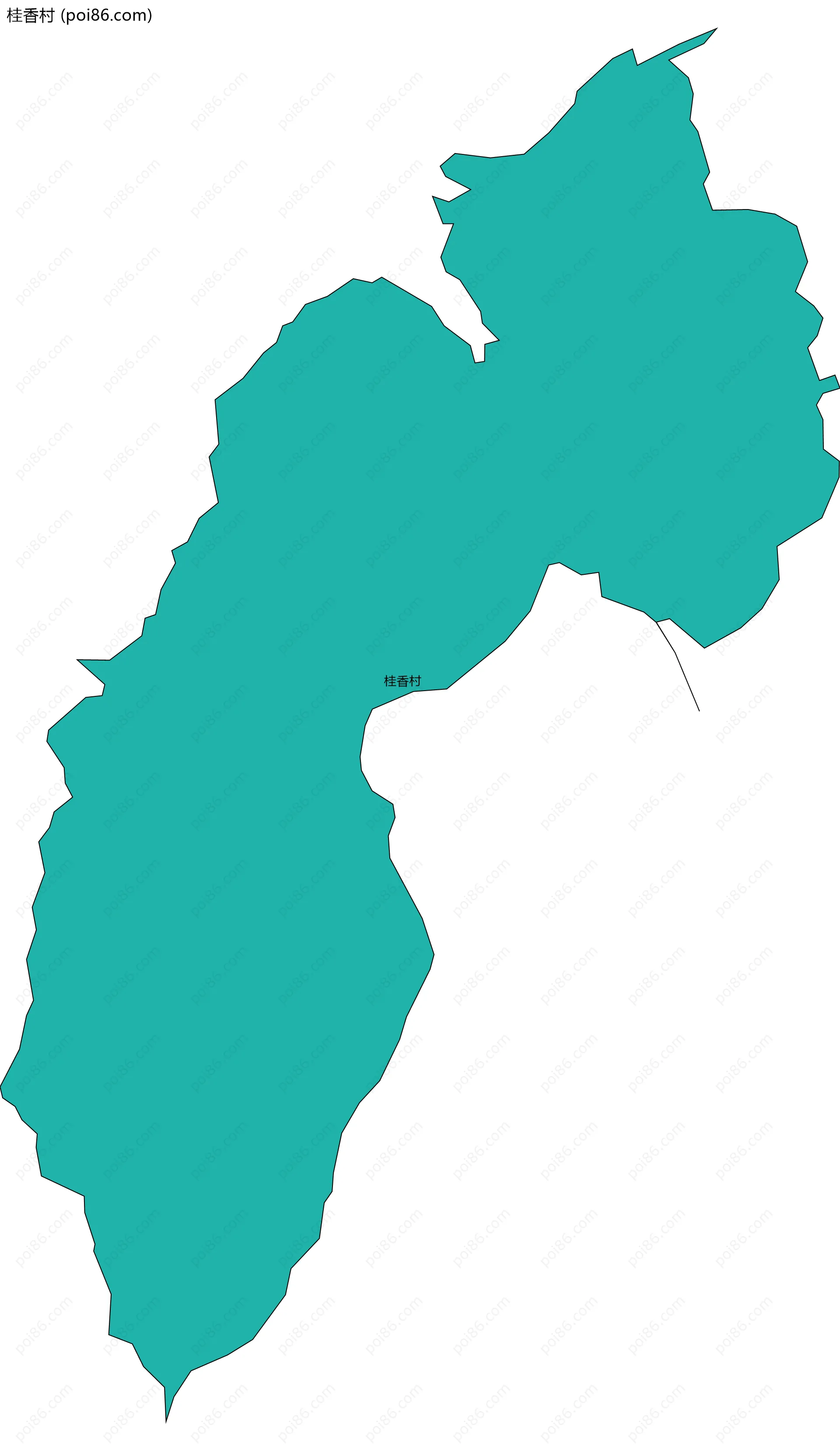 桂香村边界地图
