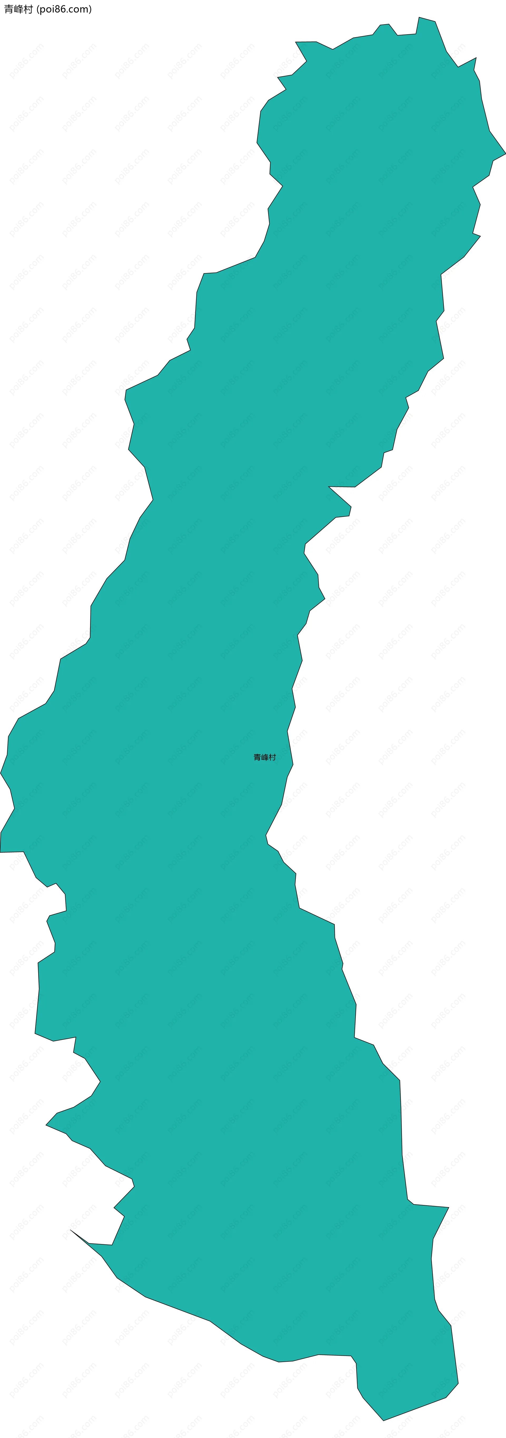 青峰村边界地图