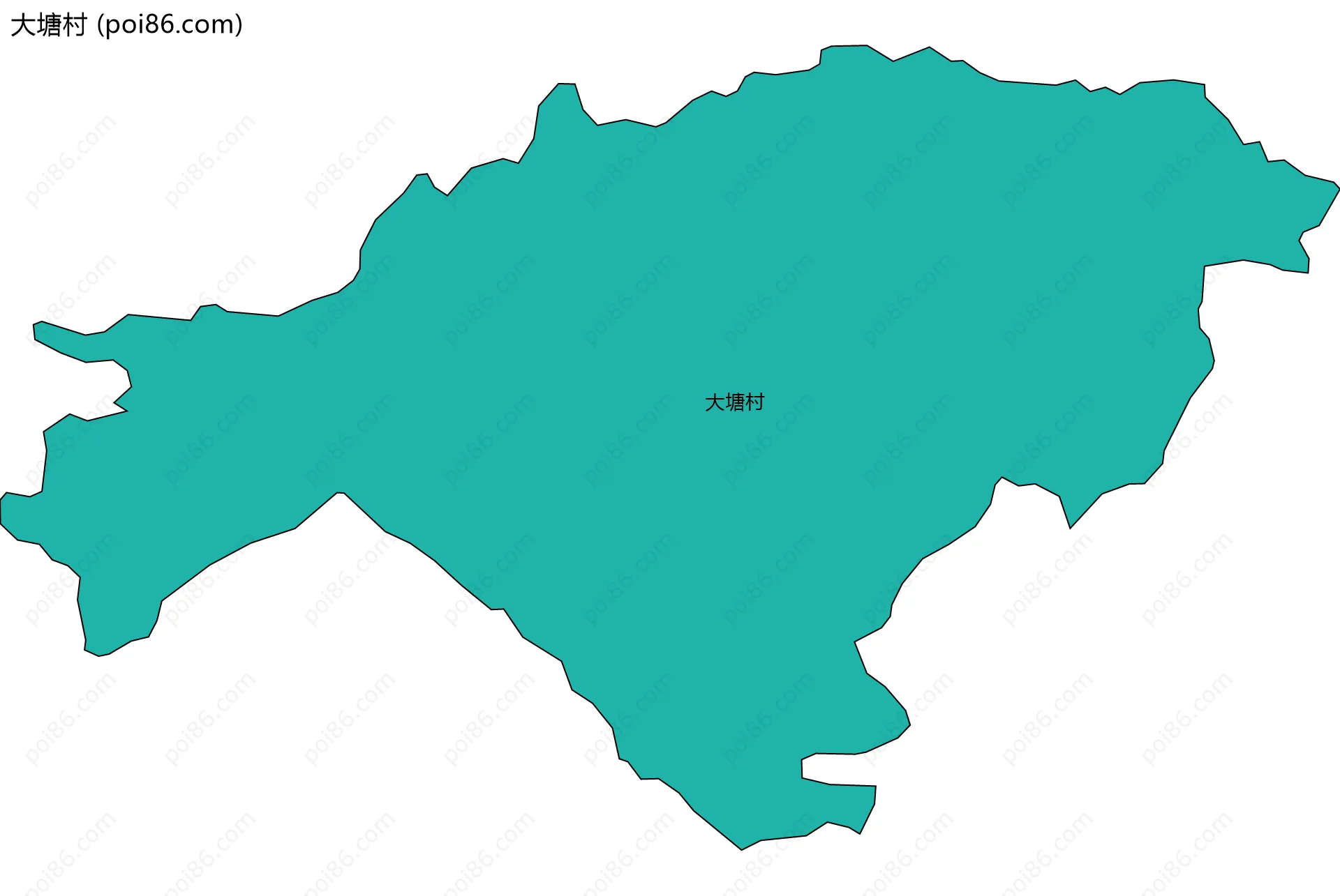 大塘村边界地图