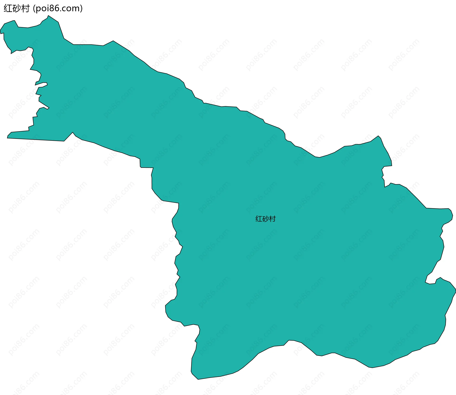 红砂村边界地图