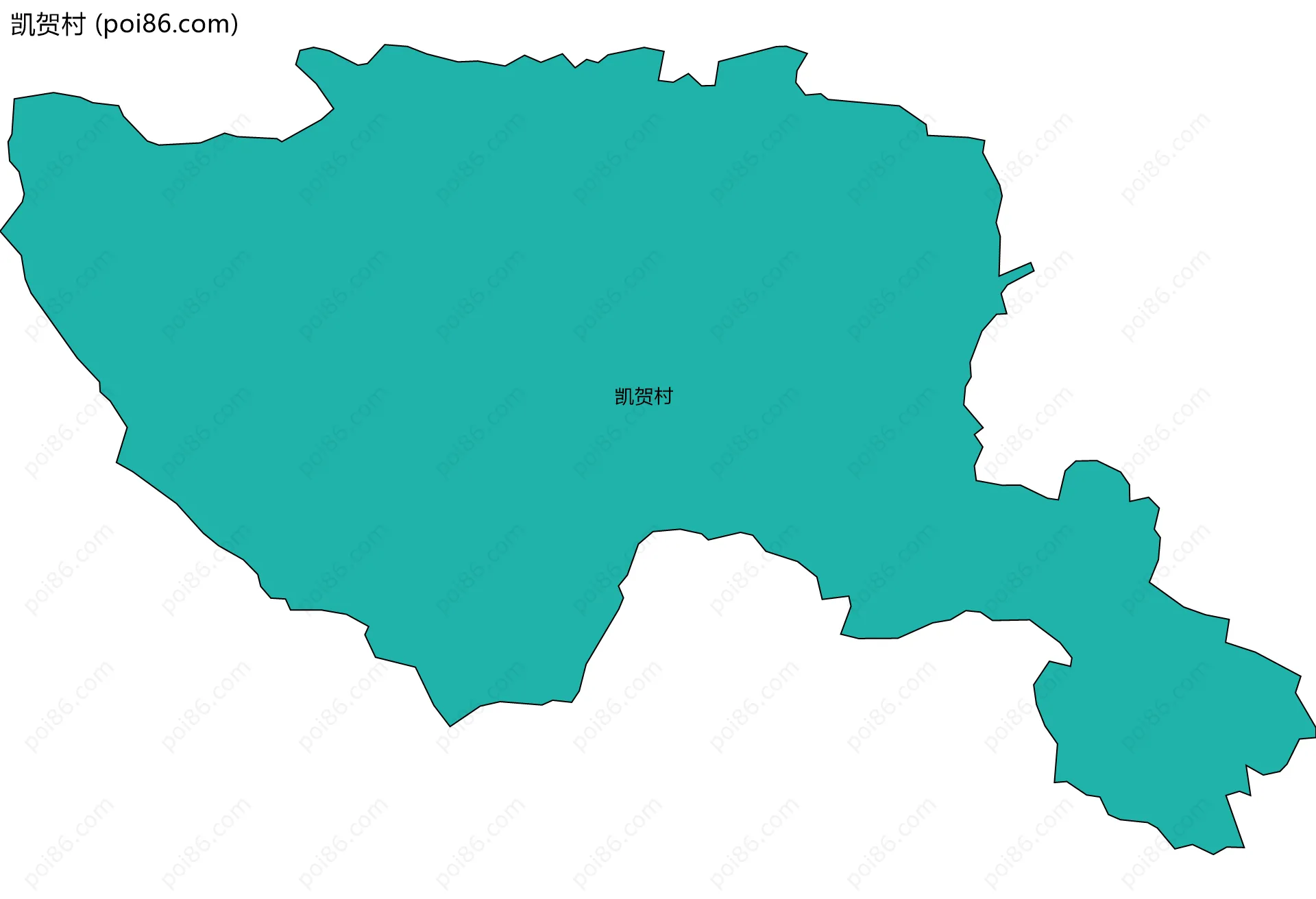 凯贺村边界地图