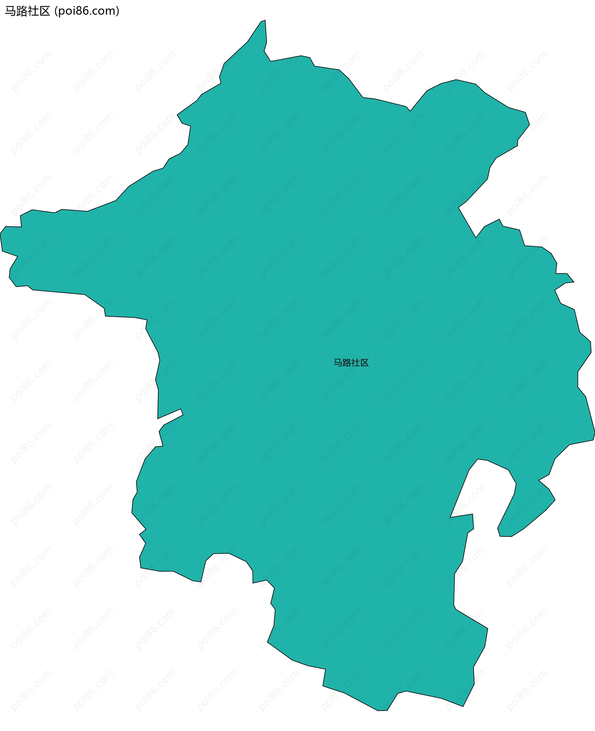 马路社区边界地图