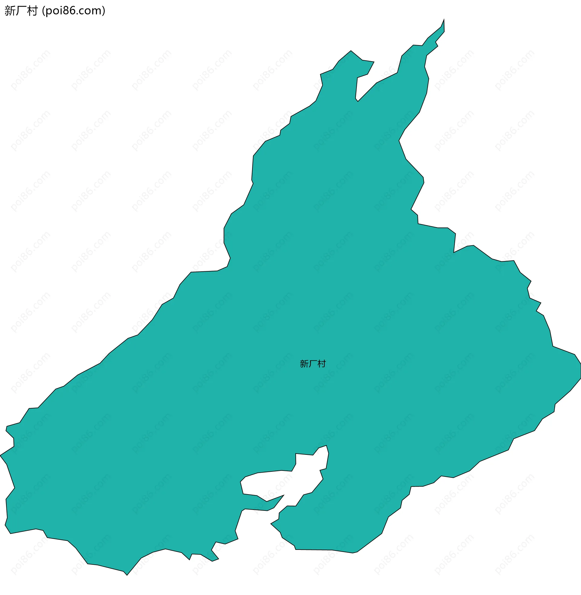 新厂村边界地图