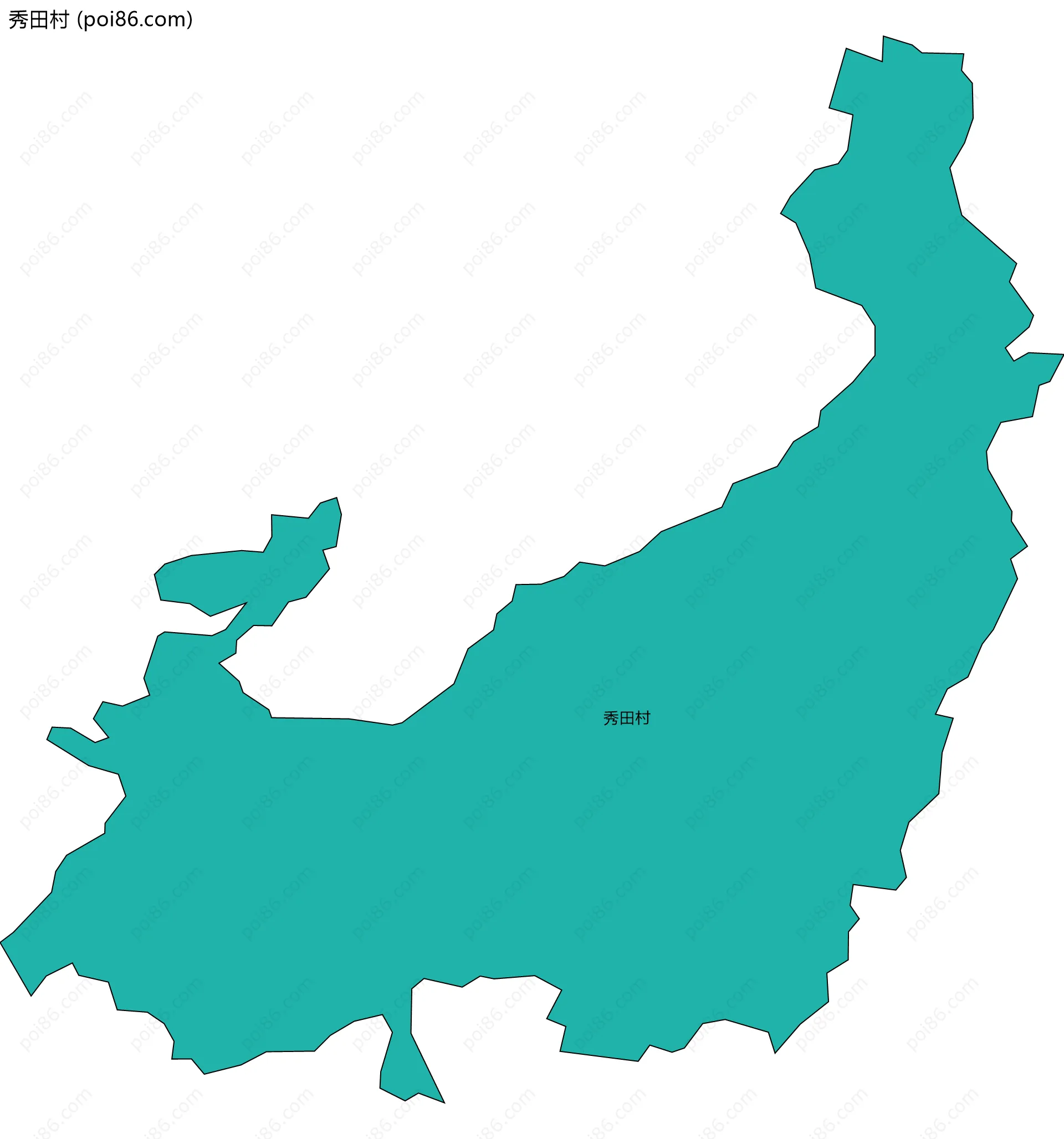 秀田村边界地图