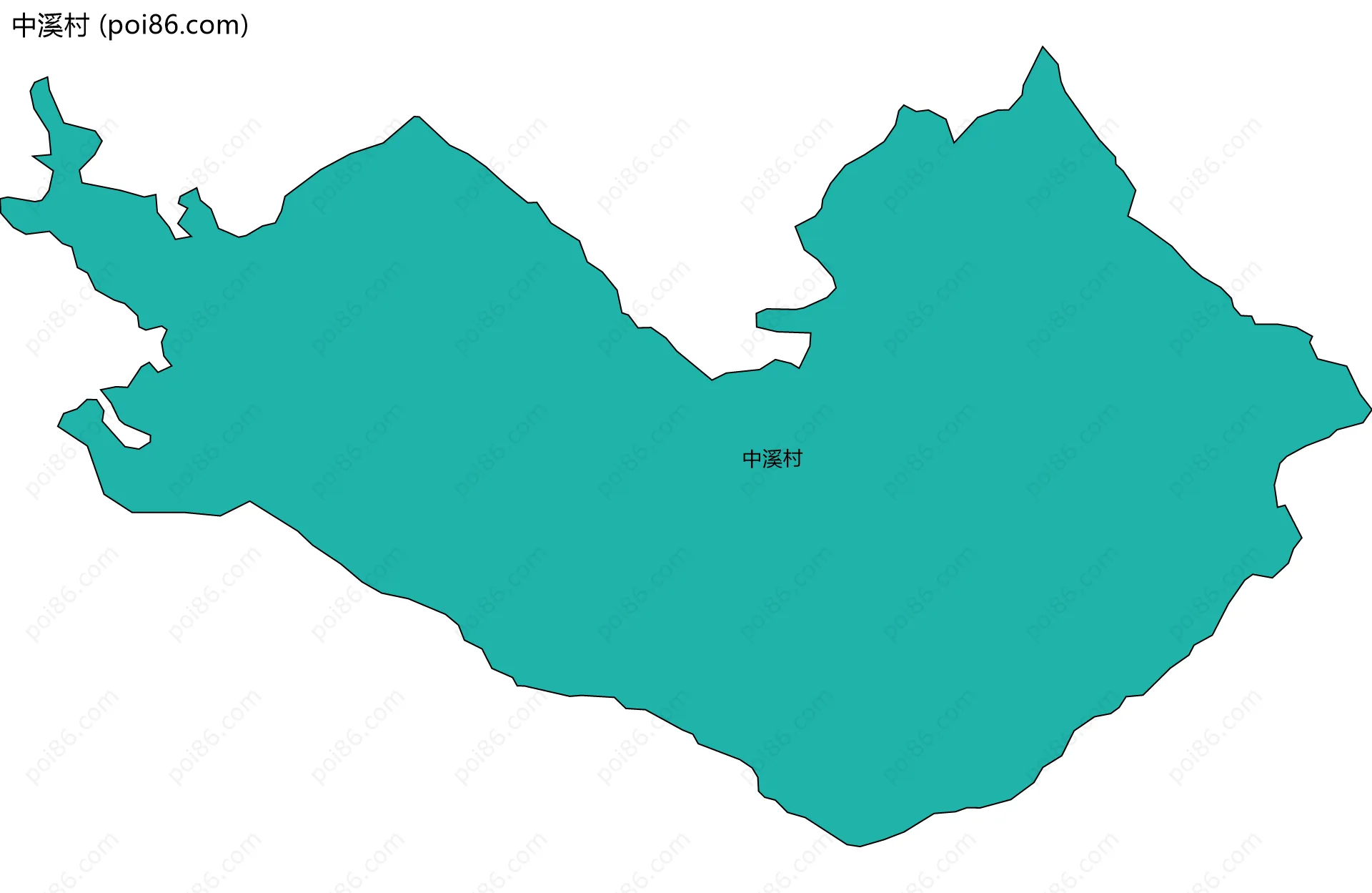 中溪村边界地图