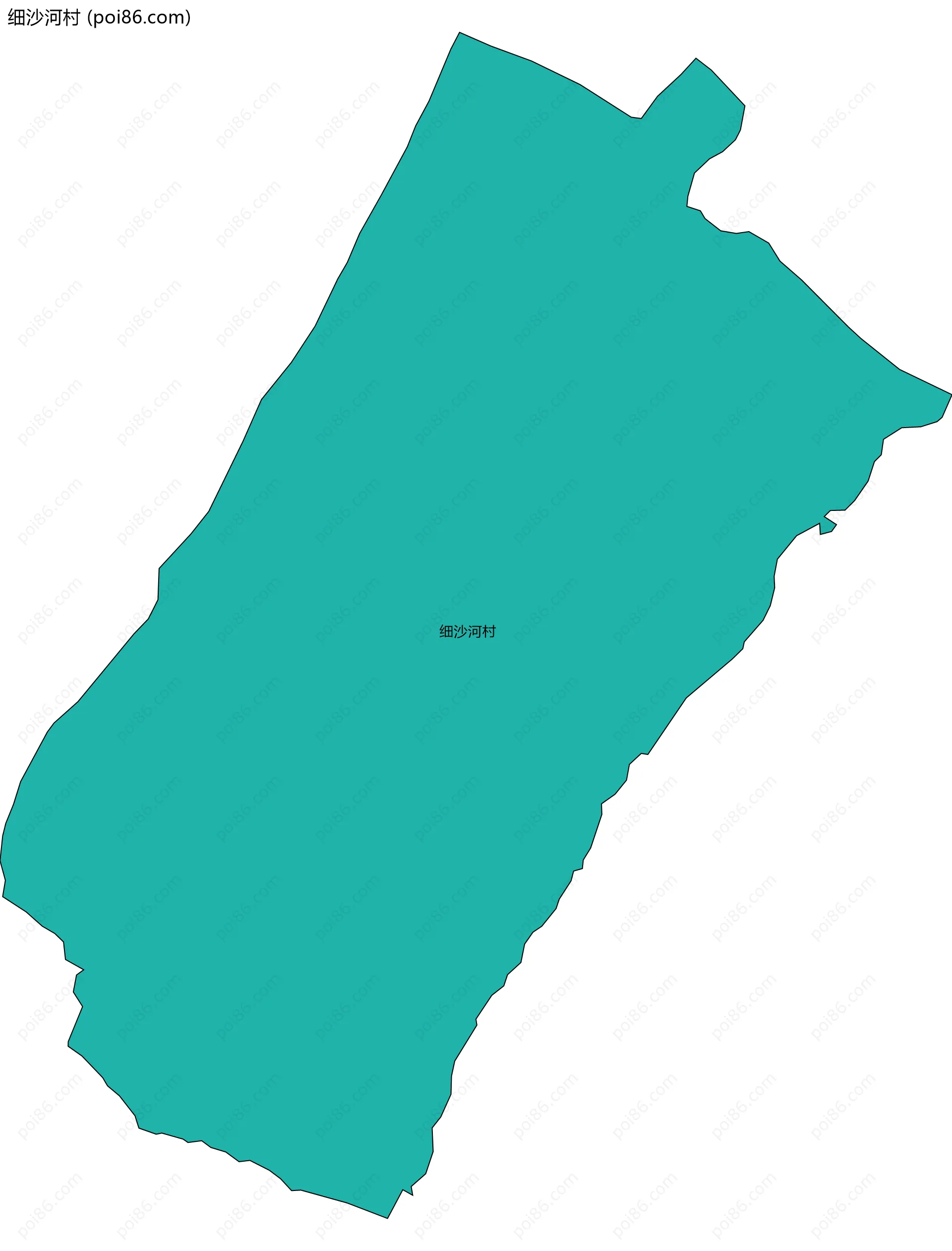 细沙河村边界地图