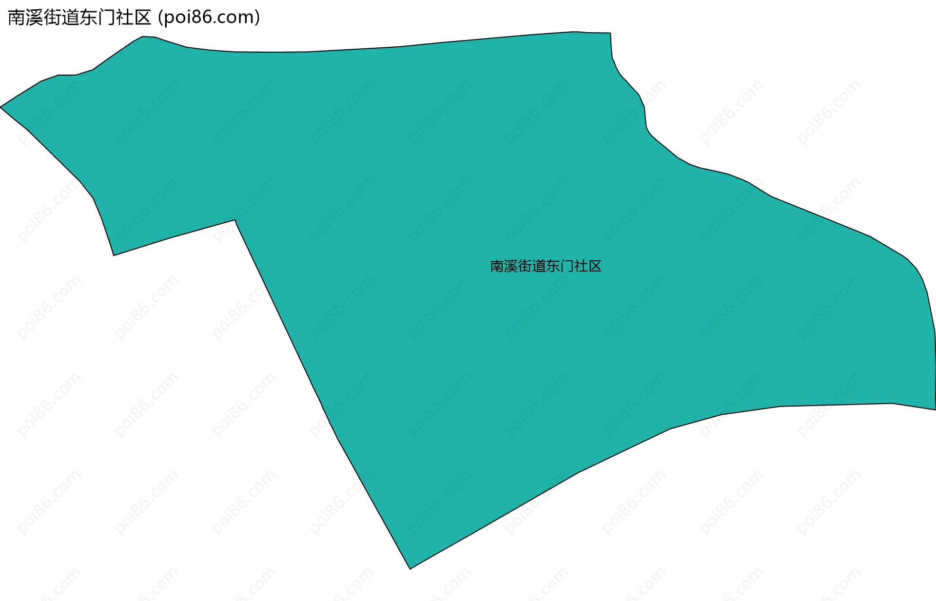南溪街道东门社区边界地图