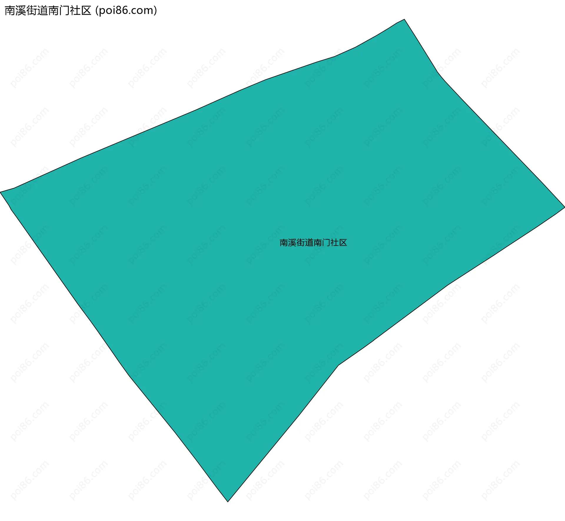 南溪街道南门社区边界地图
