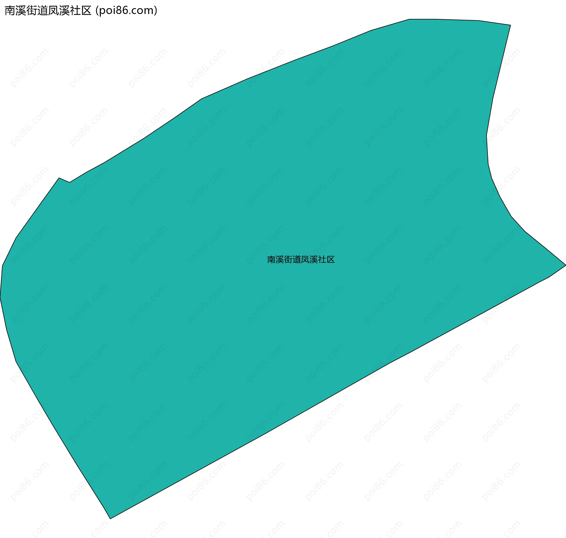 南溪街道凤溪社区边界地图