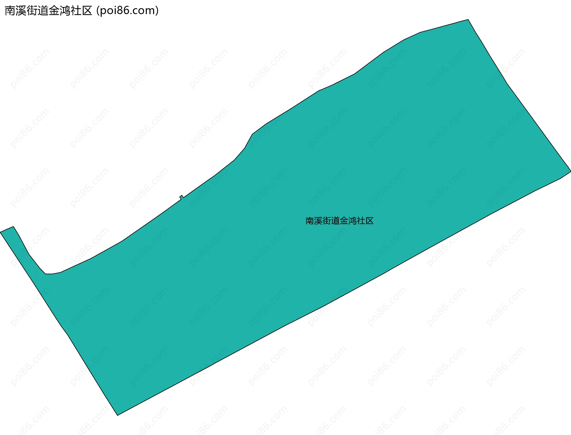 南溪街道金鸿社区边界地图