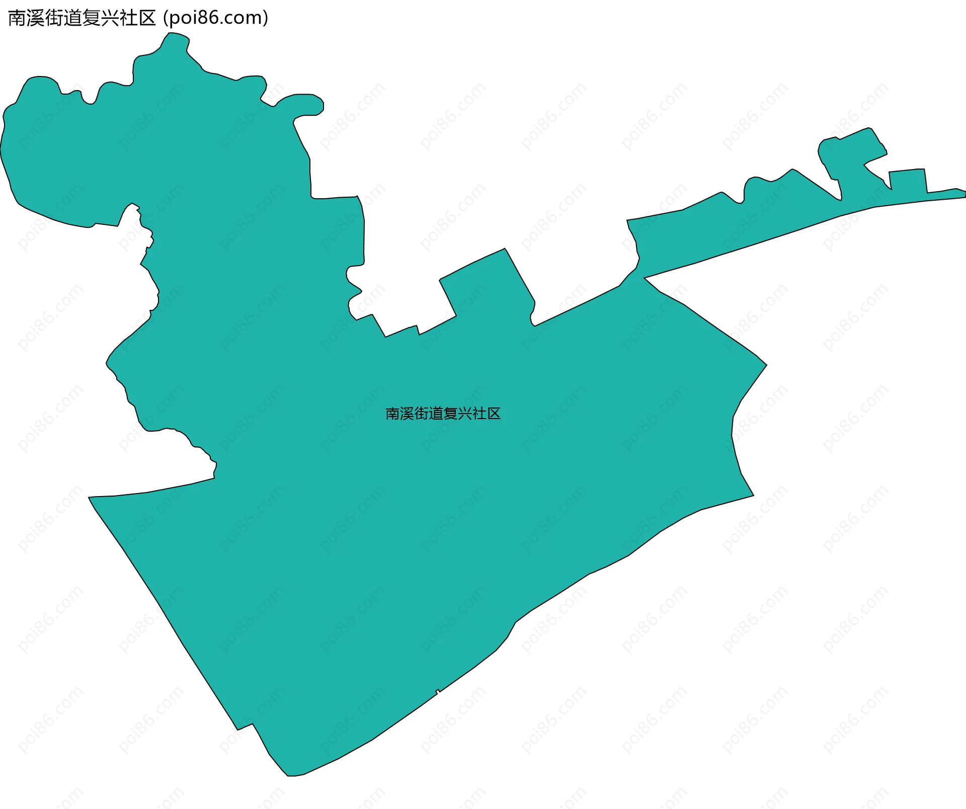 南溪街道复兴社区边界地图