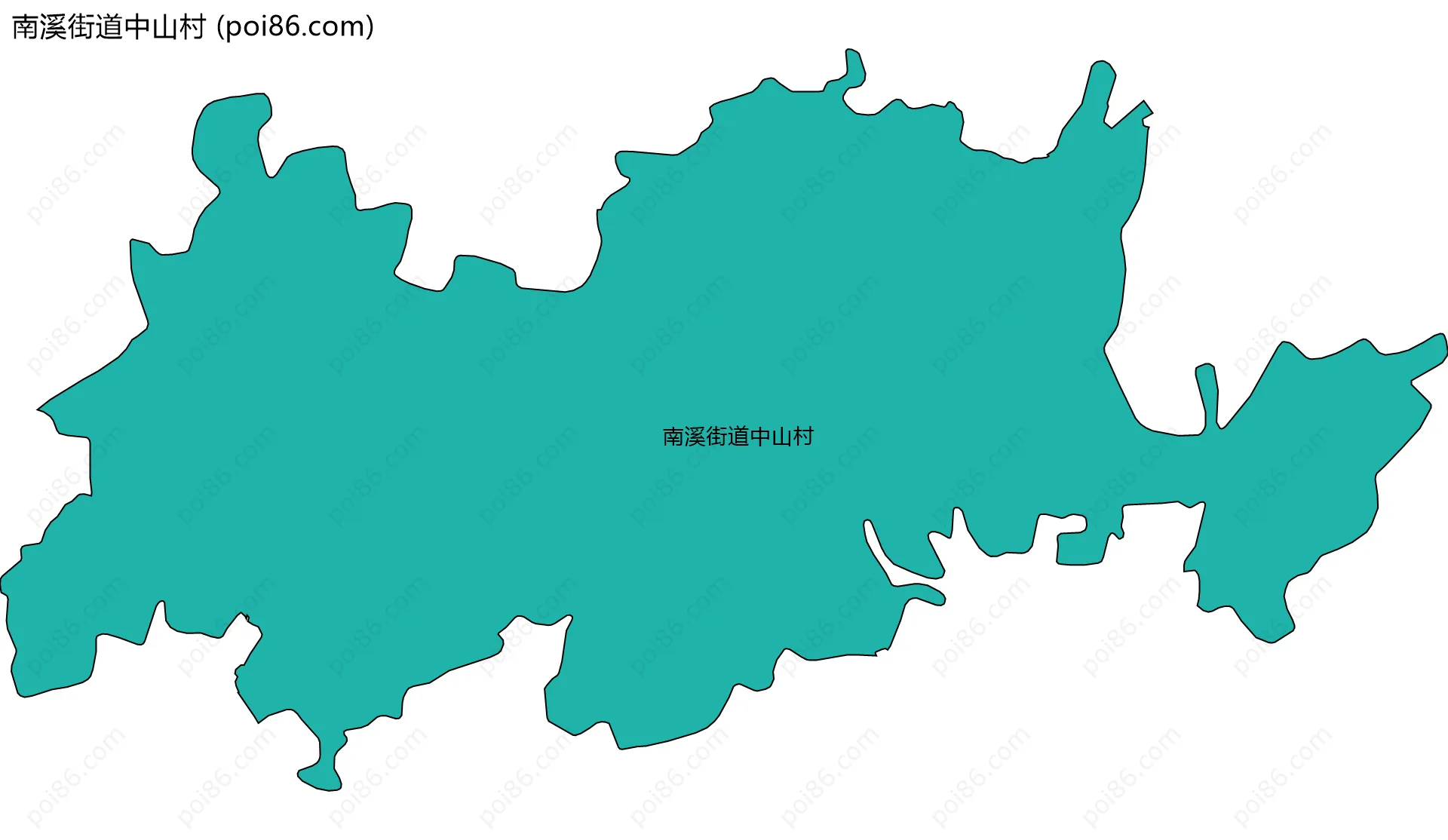南溪街道中山村边界地图