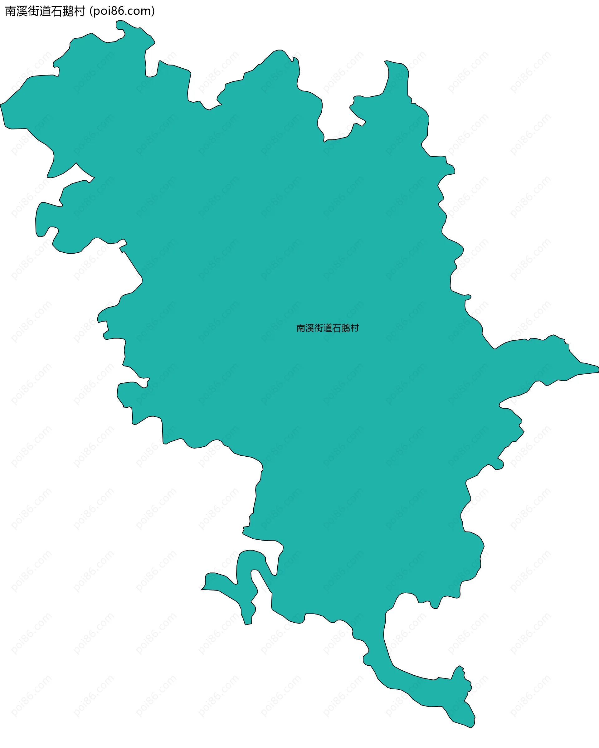 南溪街道石鹅村边界地图